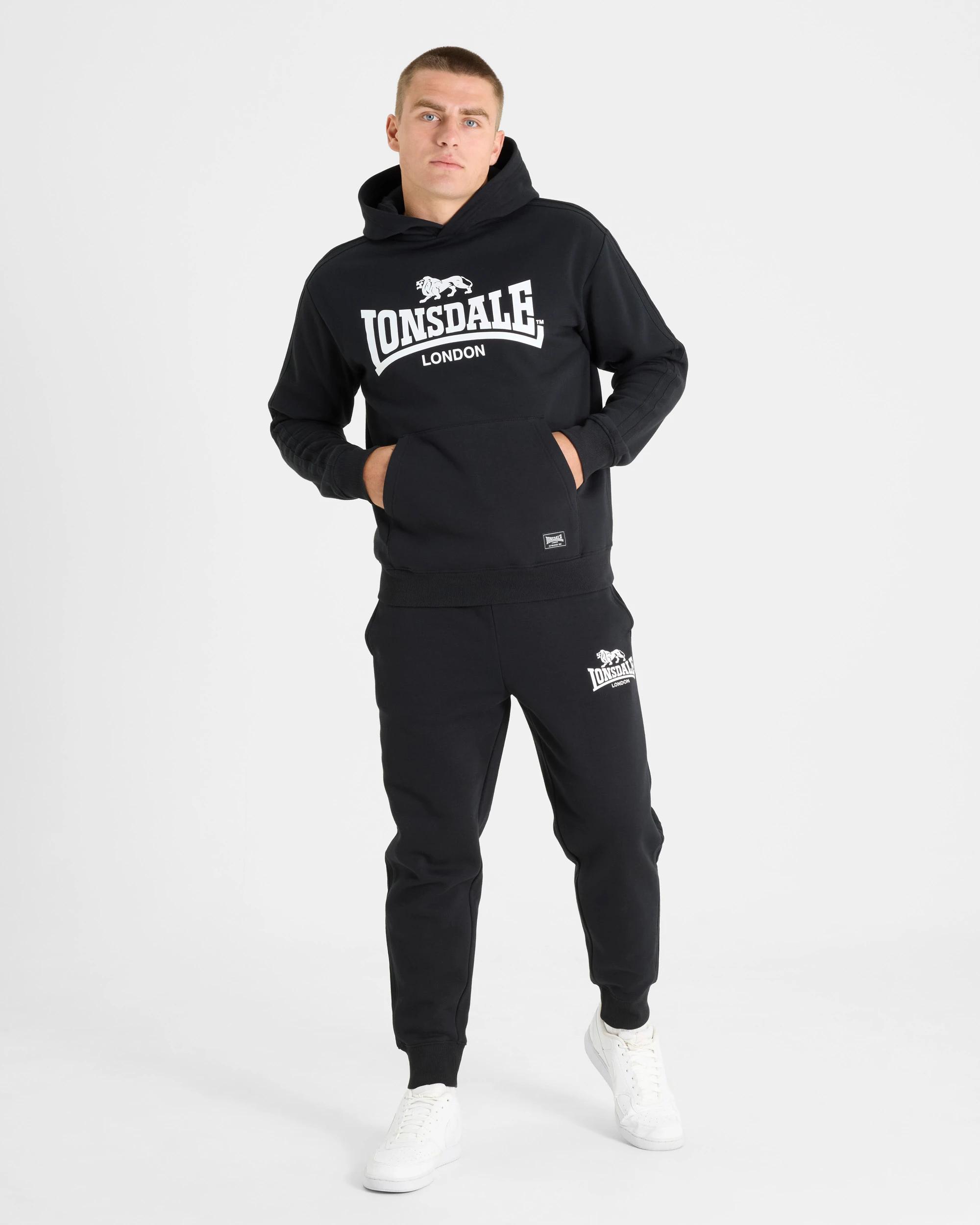 3 Lonsdale London Long Sleeve Hoodie BLACK, 3 of 3