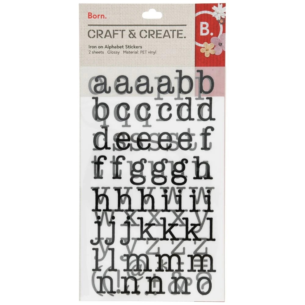 1 Born Iron-On Alphabet Stickers Glossy, 1 of 2