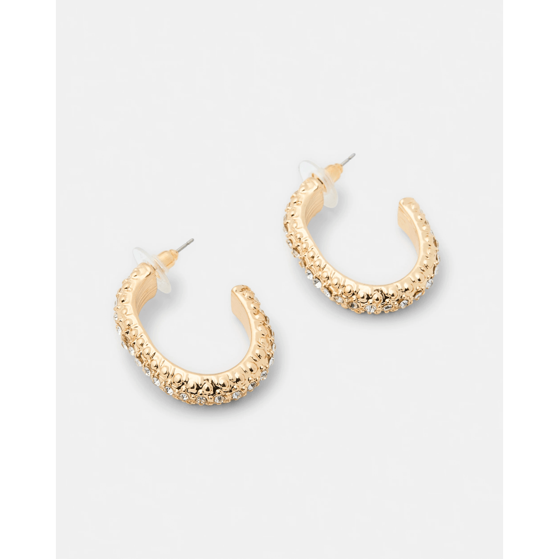 1 Diamante Hoop Earrings - Gold Tone, 1 of 5