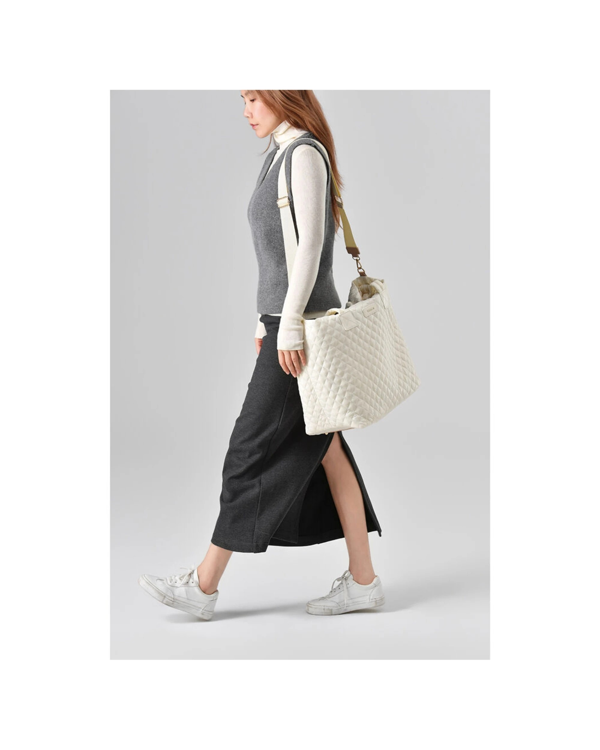 8 Tosca Metro Large Travel Tote Bag Detachable Shoulder Strap Mushroom - Natural, 8 of 8
