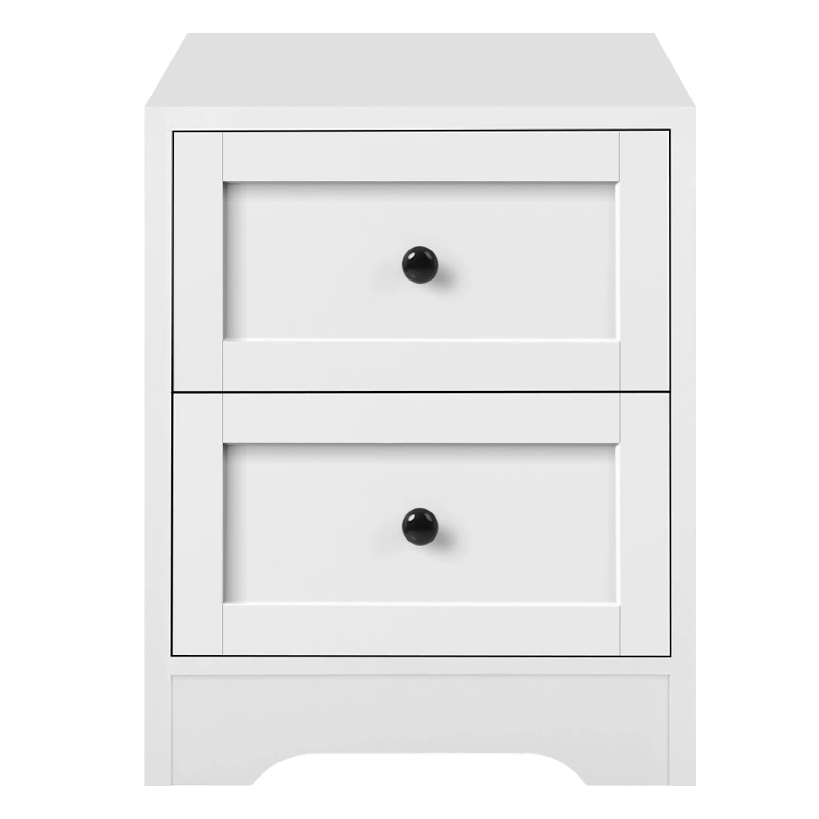 7 Alfordson 2x Bedside Table Hamptons Nightstand Storage Side End Cabinet - White, 7 of 9