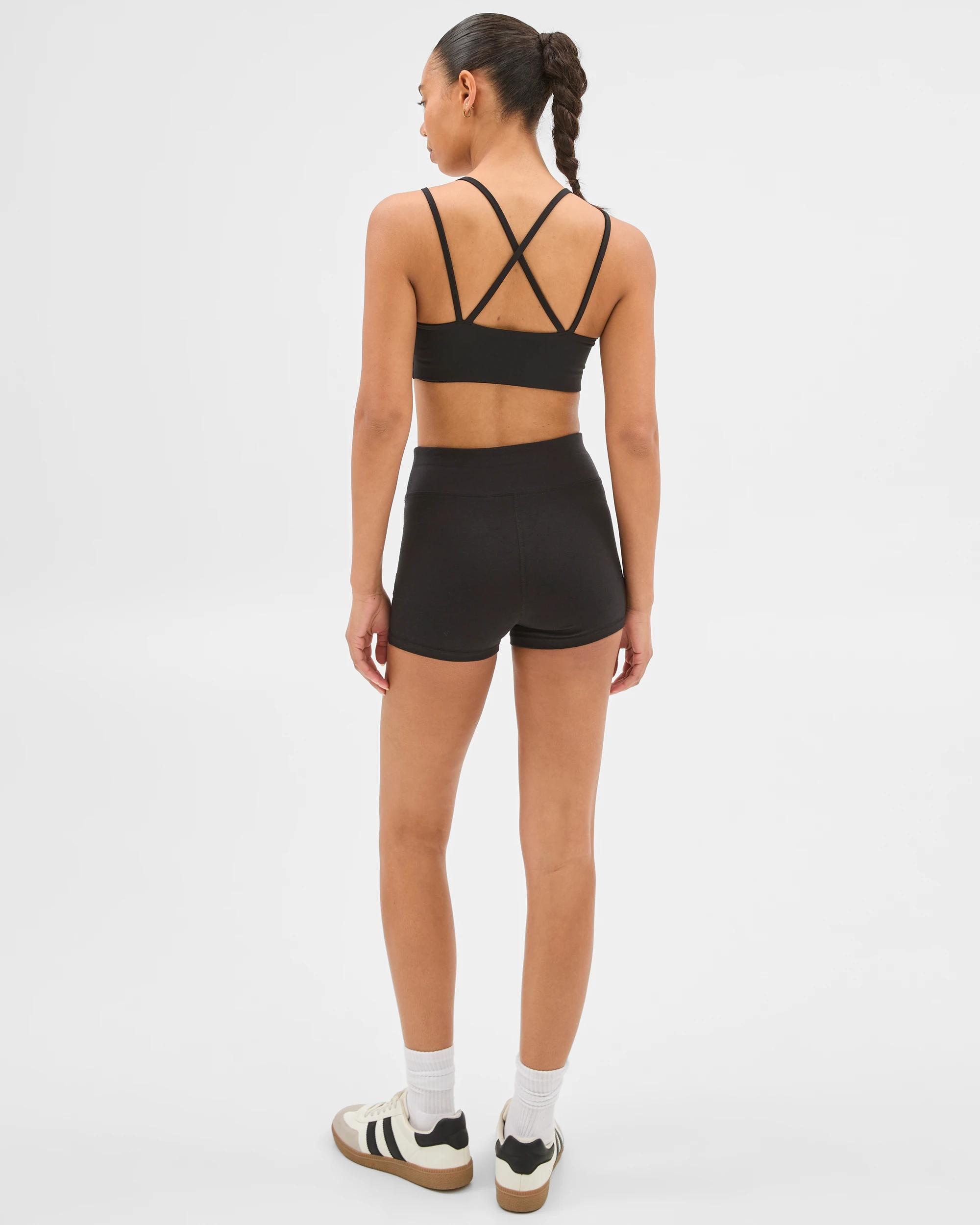 6 Target Active Australian Cotton Blend Short Length Bike Shorts BLACK, 6 of 6