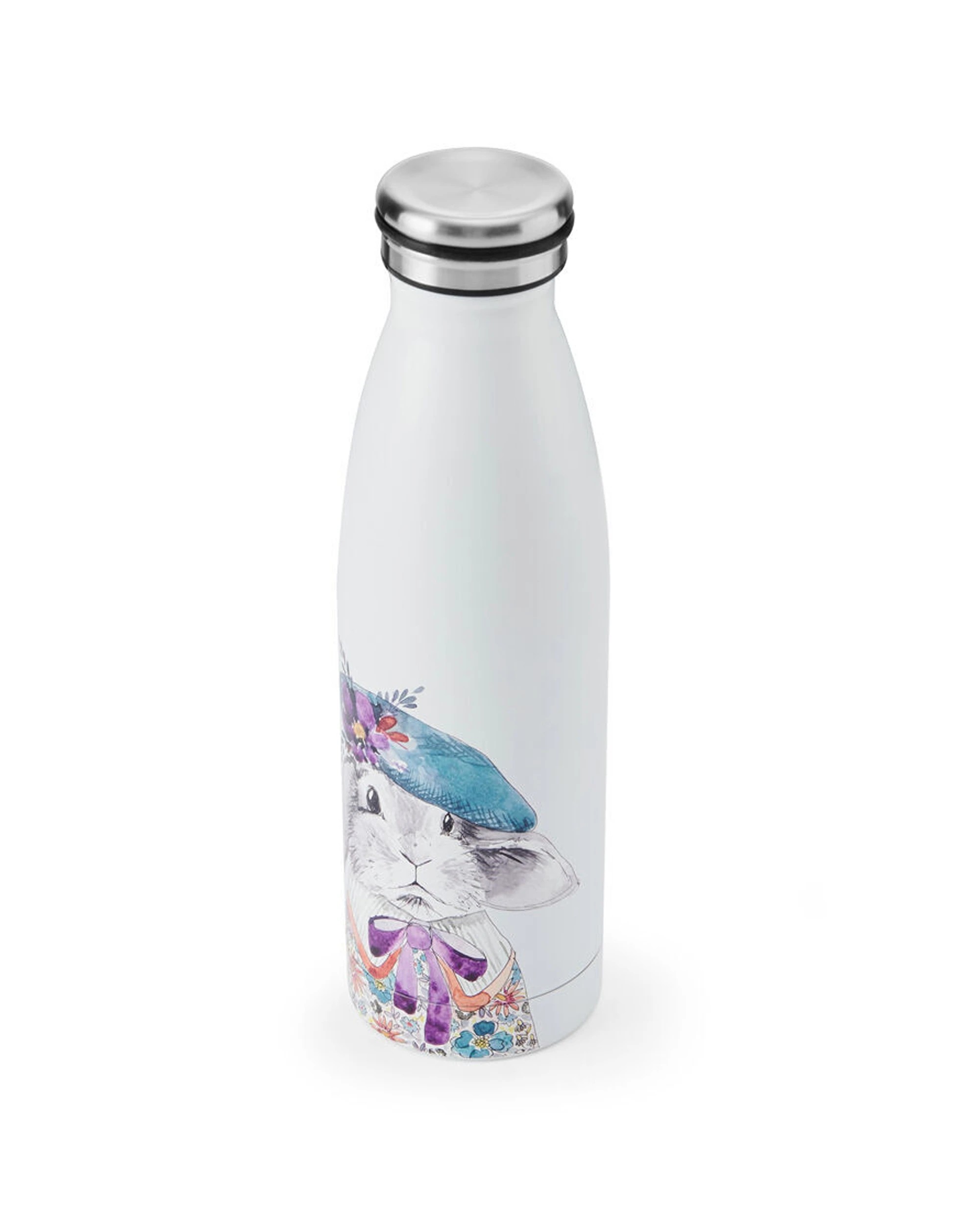 3 Mikasa 2PK Rabbit Themed Sleeved Insulated Water Bottle Vacuum Insulated 500mL - White, 3 of 5