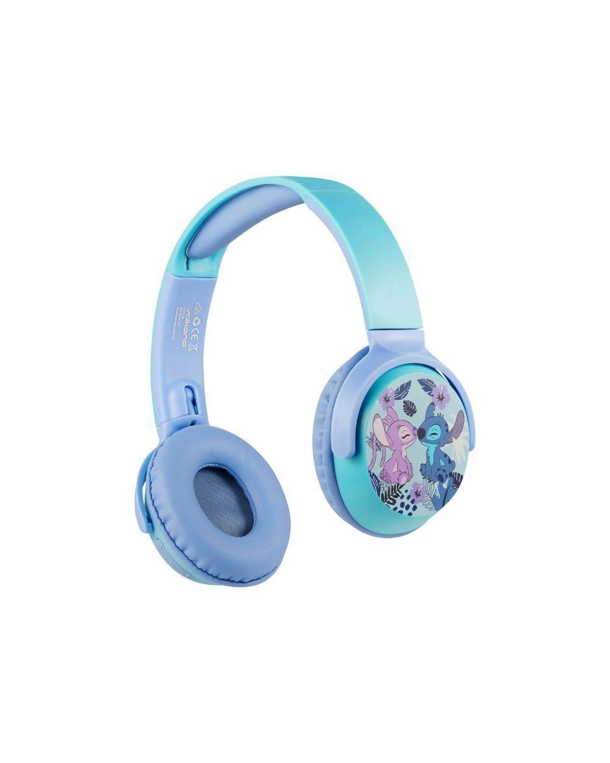 1 Disney Stitch Kids Bluetooth Headphones 85dB Volume Limit Foldable, 1 of 3