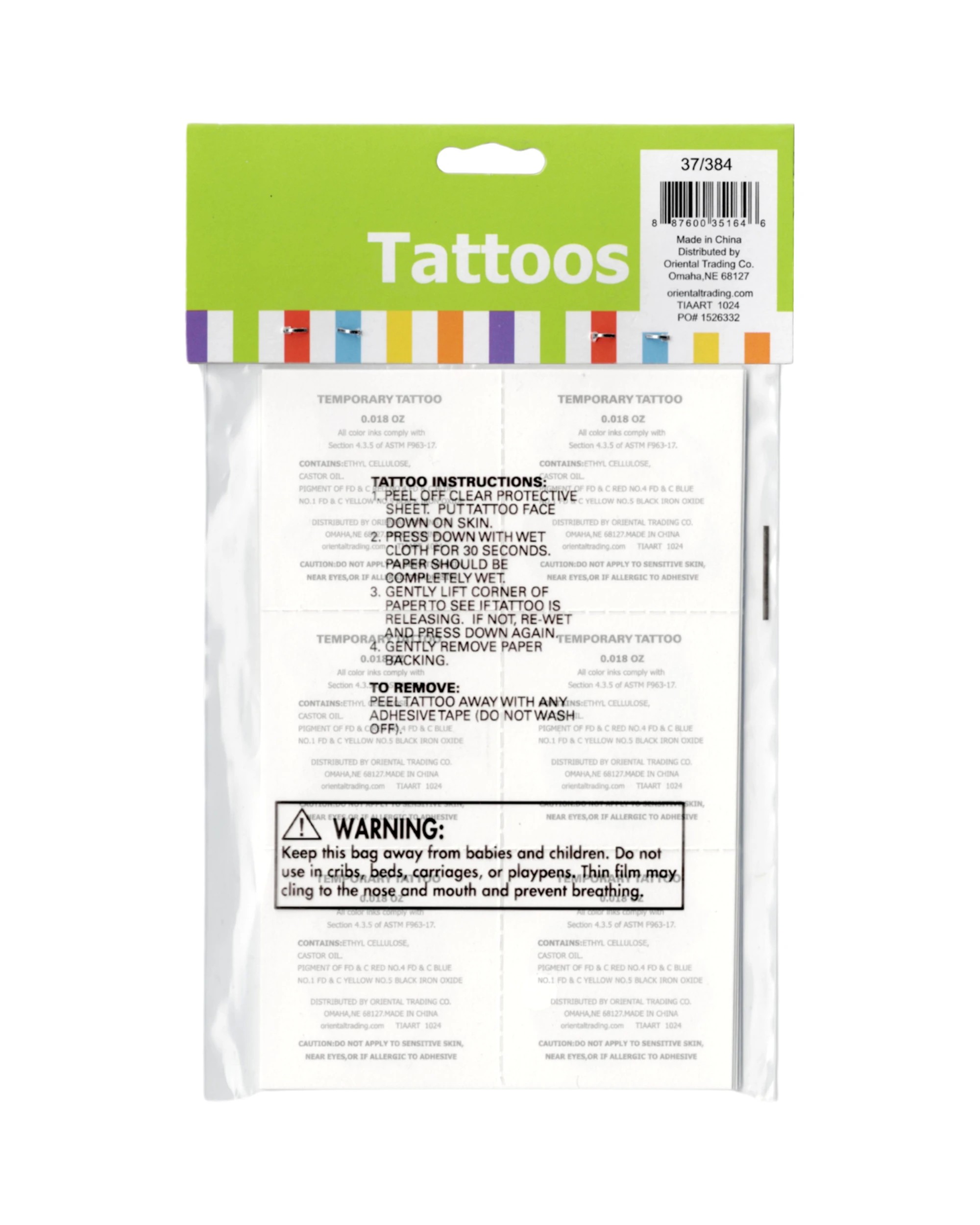 4 Partyrama Easter Tattoos Pack of 36, 4 of 4
