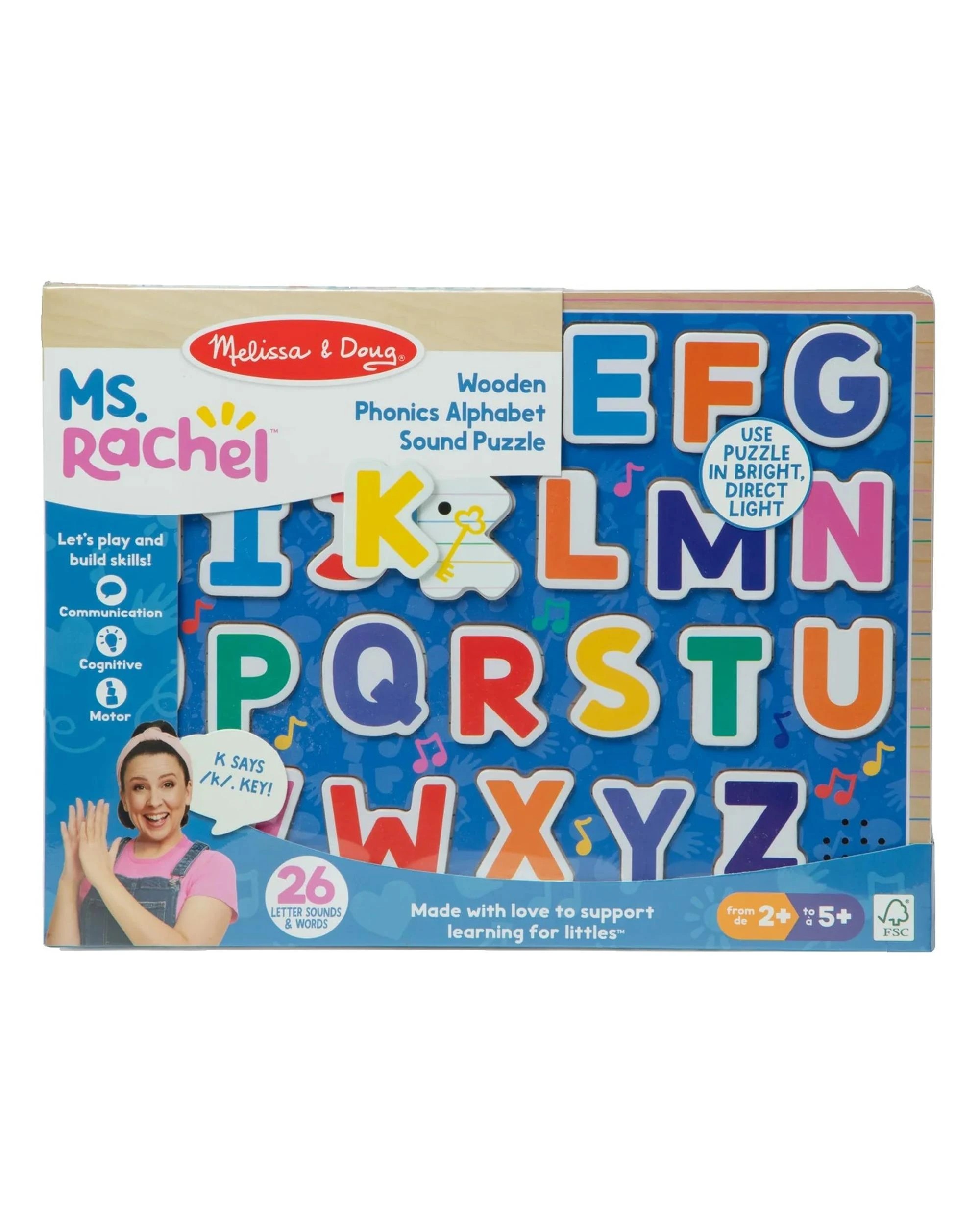 1 Melissa and Doug Ms Rachel Wooden Phonics Alphabet Sound Puzzle, 1 of 9