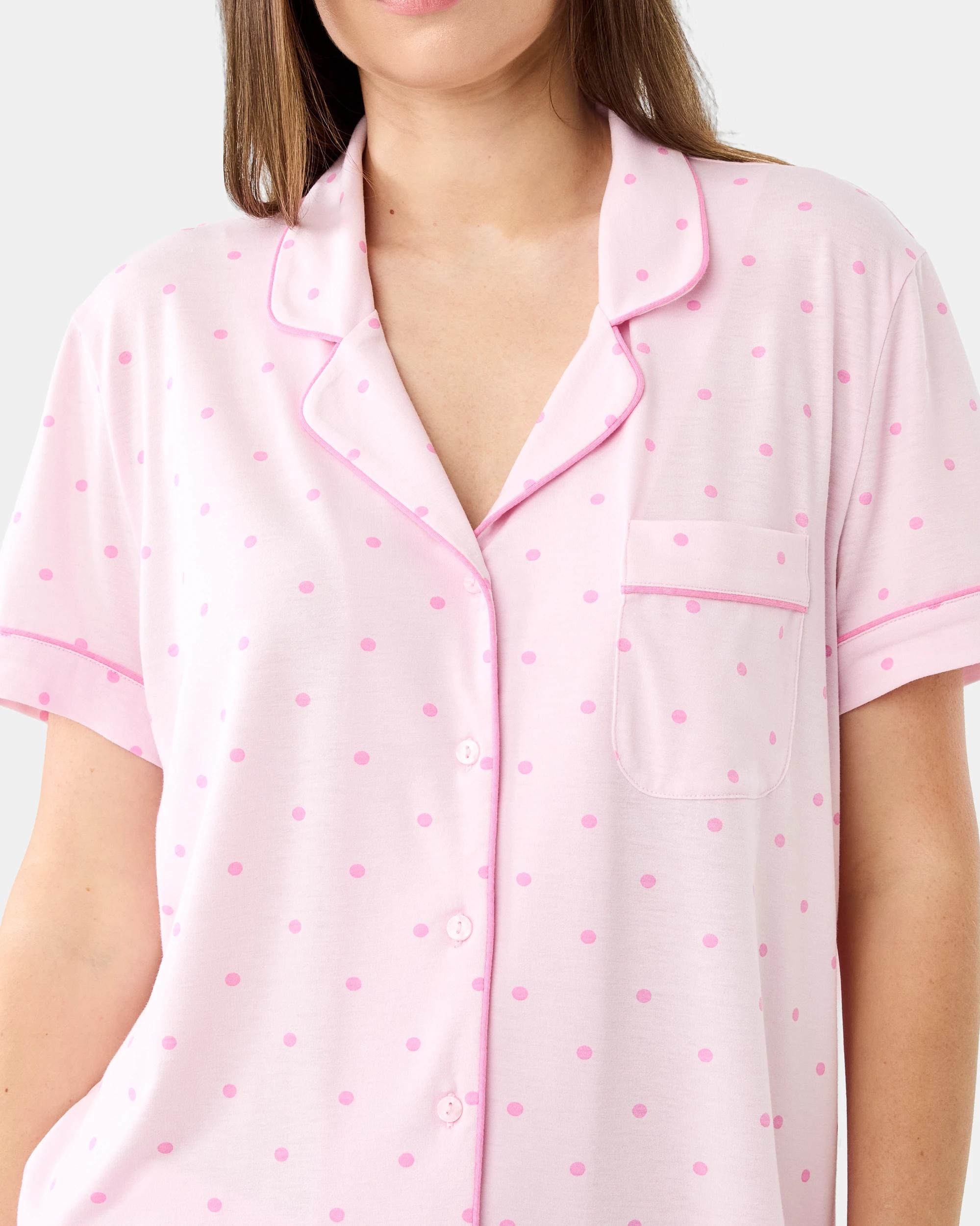 5 Short Sleeve Top and Shorts Comfort Pyjama Set Mini Spot, 5 of 7