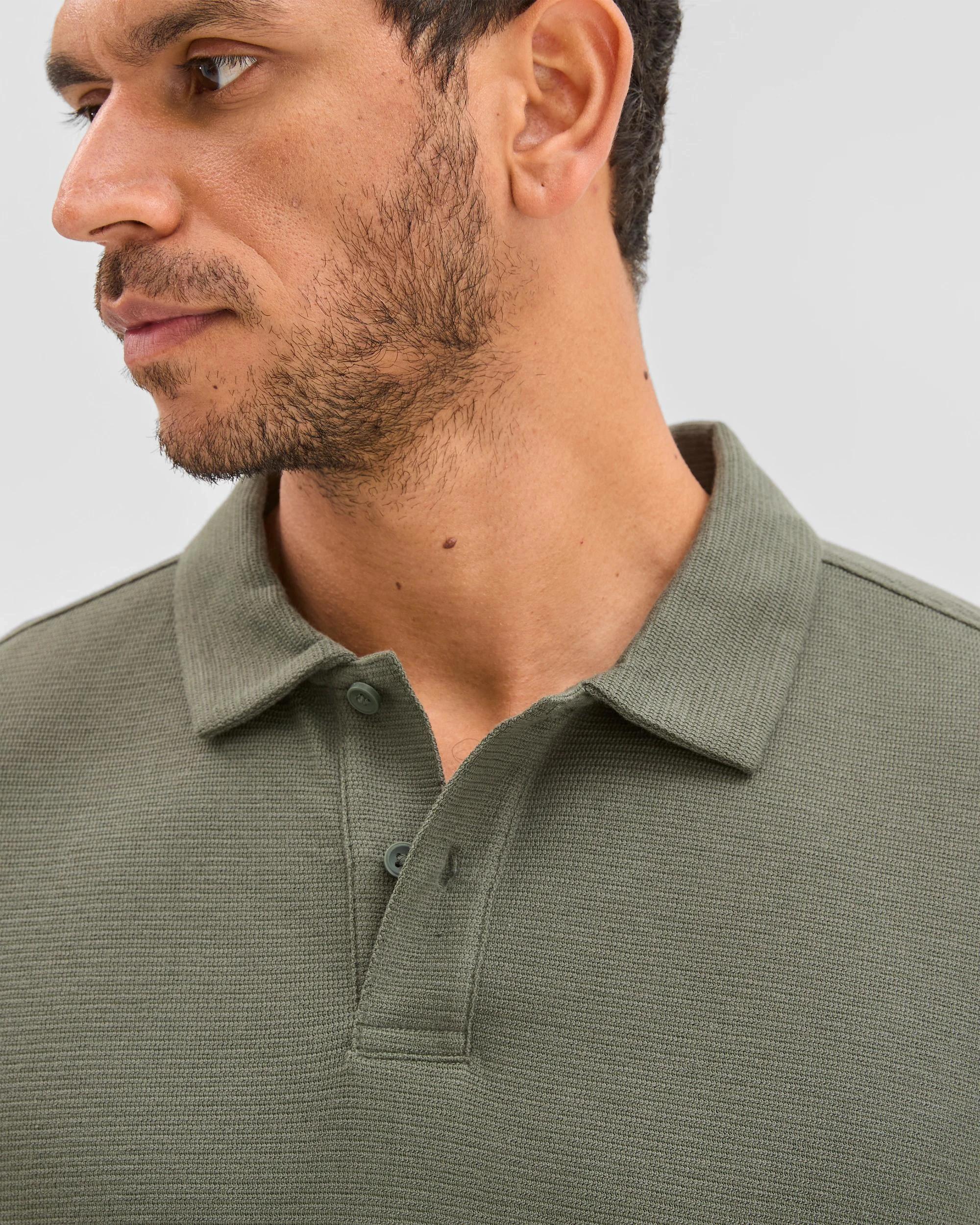 5 Target Australian Cotton Textured Fashion Polo Top DARK GREEN, 5 of 5