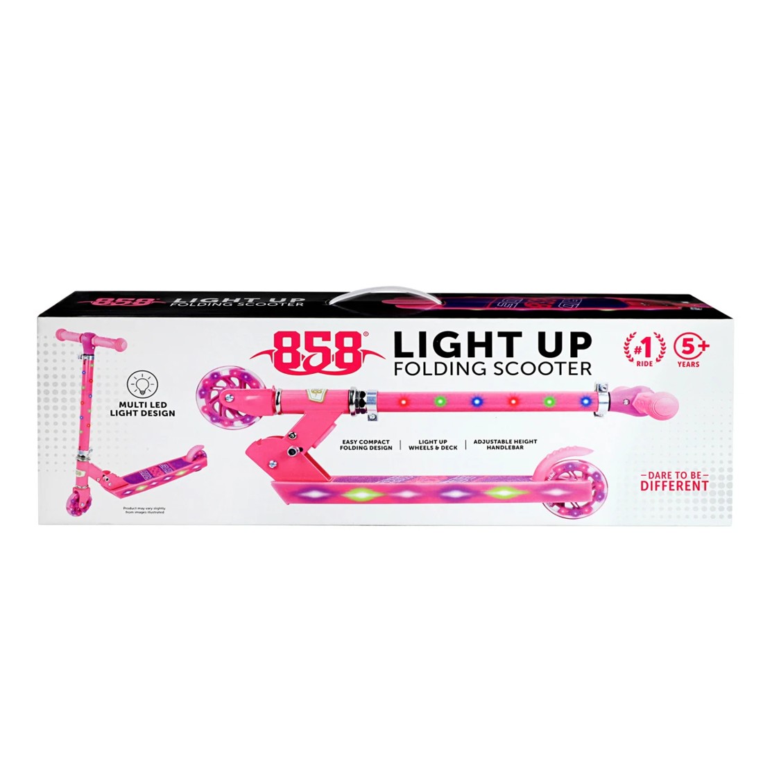 10 858 Light Up Folding Scooter - Pink, 10 of 10