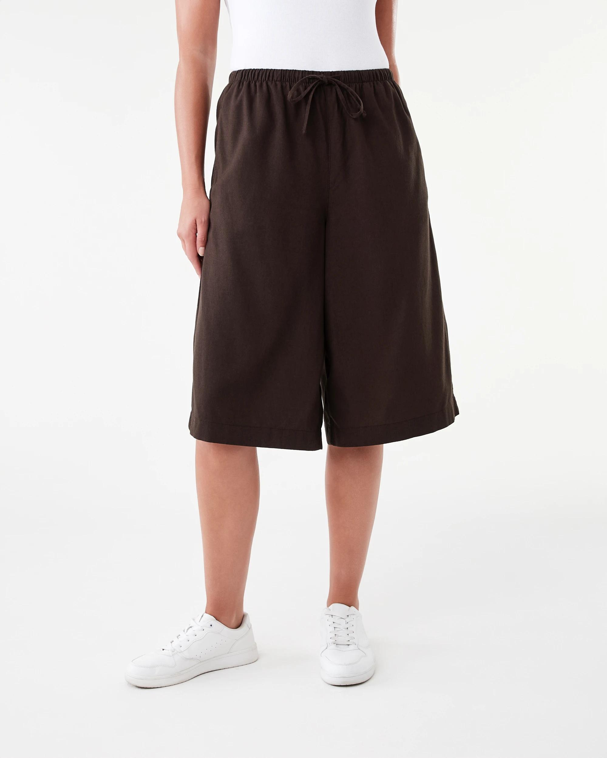 1 Tie Waist Bermuda Shorts Melt Brown, 1 of 5