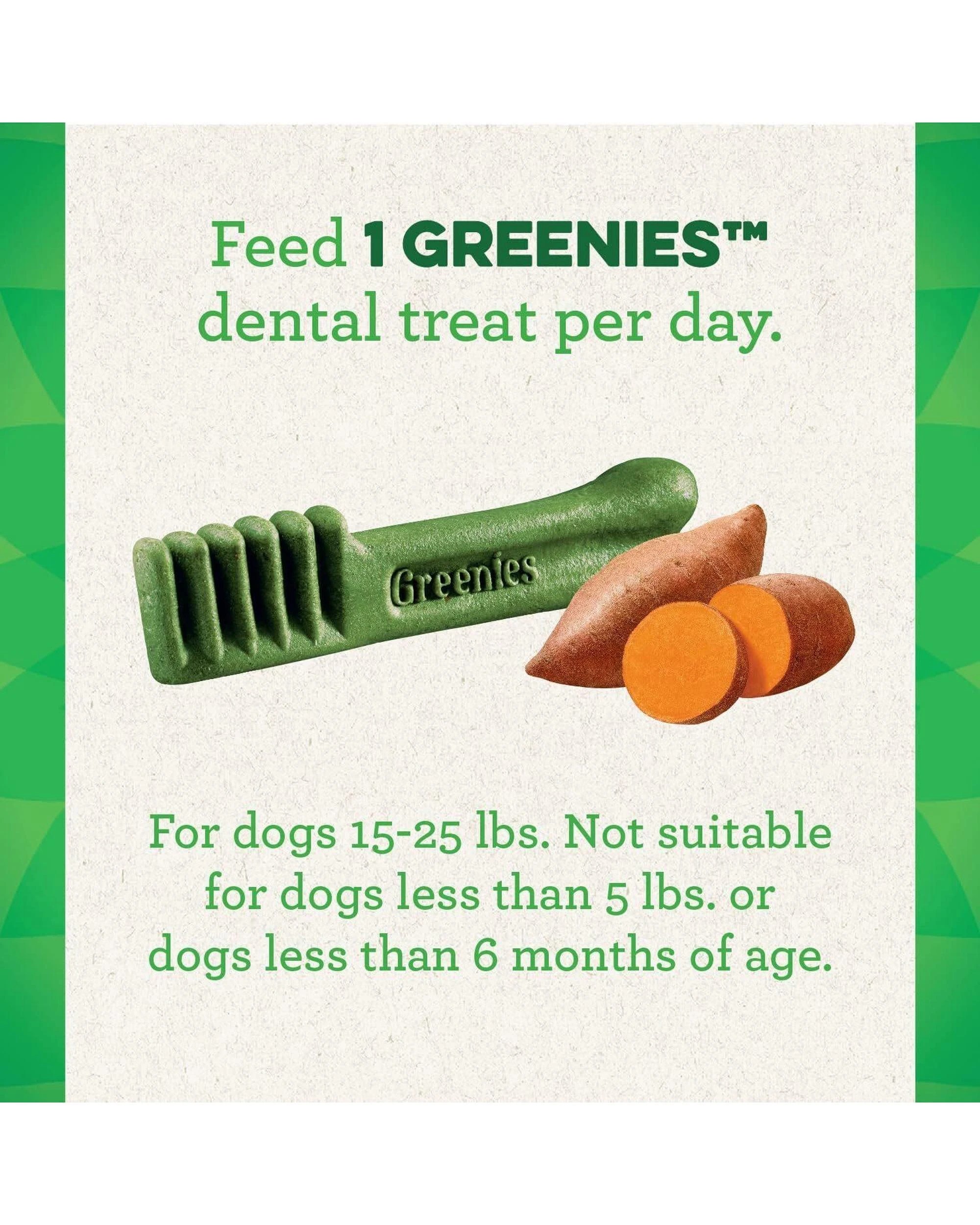 6 Greenies Dental Treats Sweet Potato for Petite Dogs 7-11kgs 340g, 6 of 10