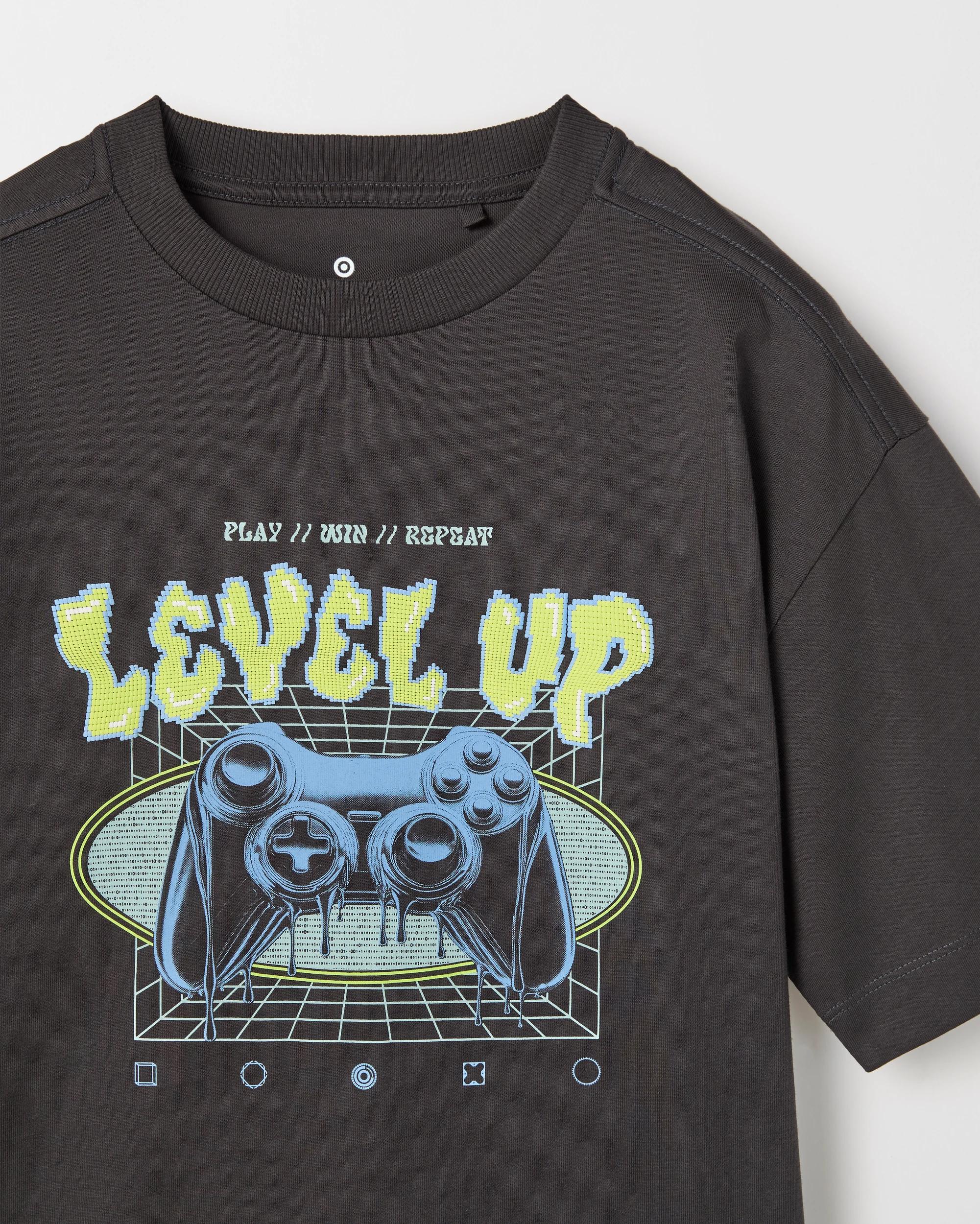 2 Target Kids Australian Cotton Graphic Print T-Shirt GAMER PHANTOM, 2 of 2