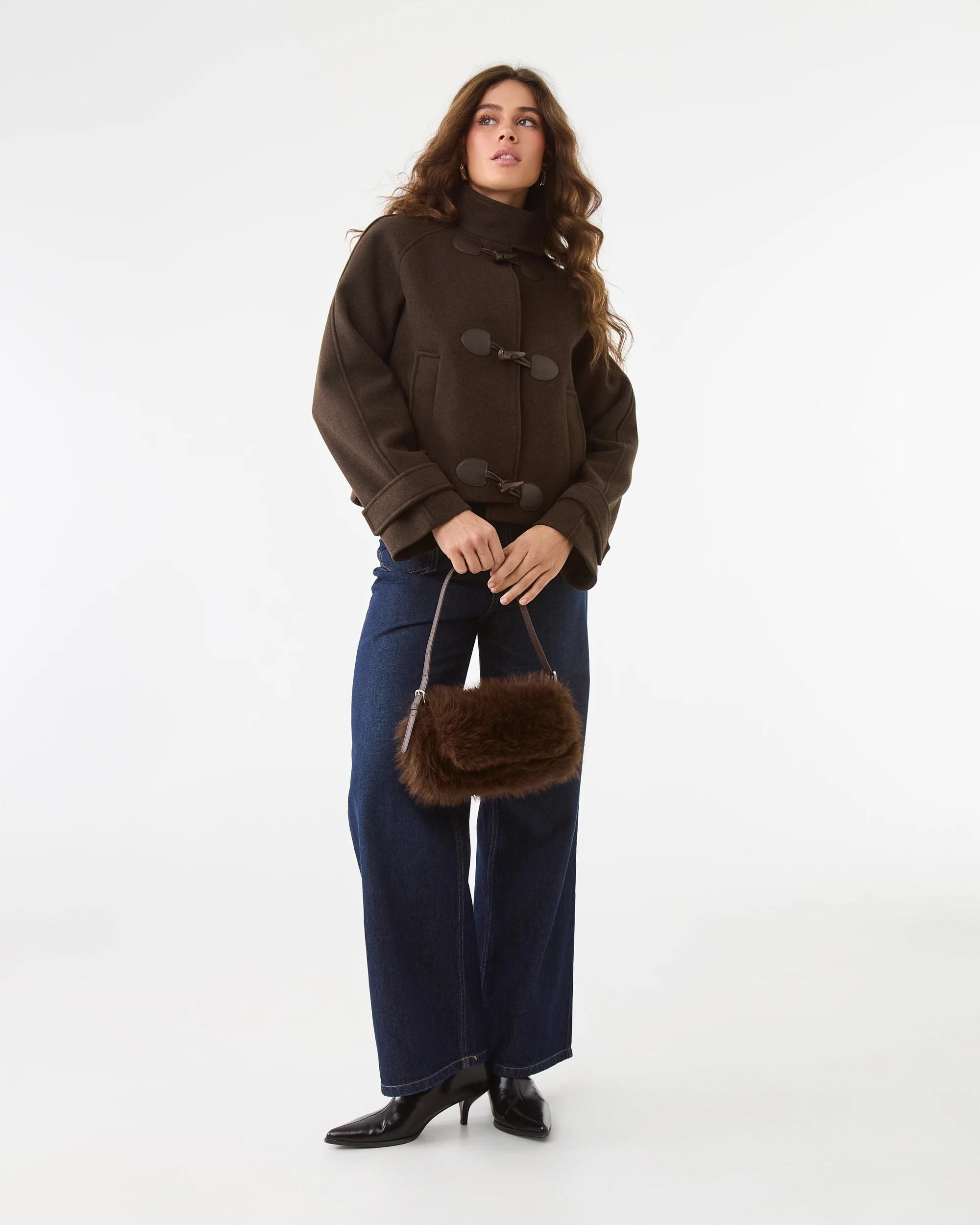 9 Funnel Neck Jacket Melt Brown, 9 of 10