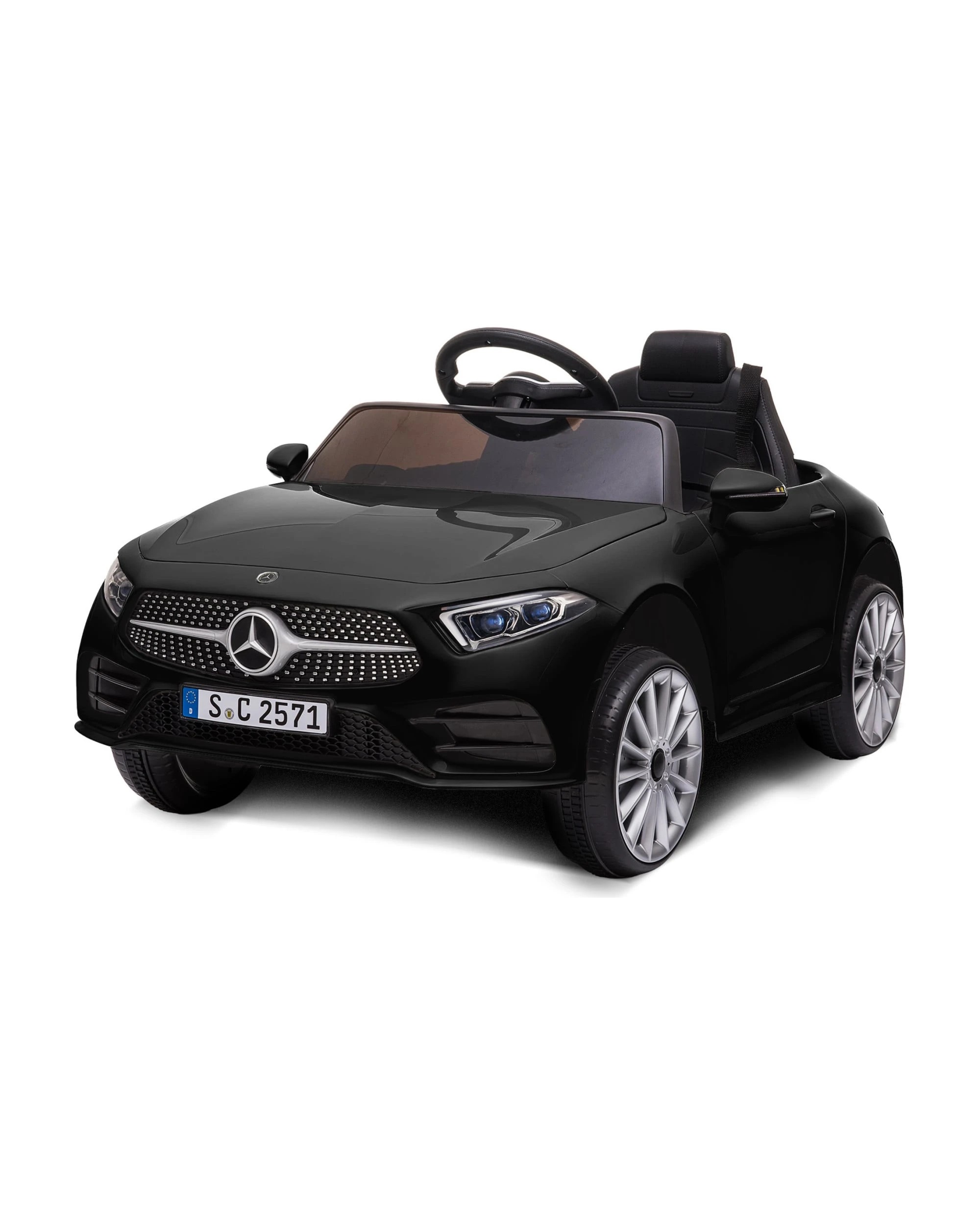 1 Kahuna Mercedes Benz CLS 350 Kids Electric Ride On Car with Remote Control - Black - Black, 1 of 6