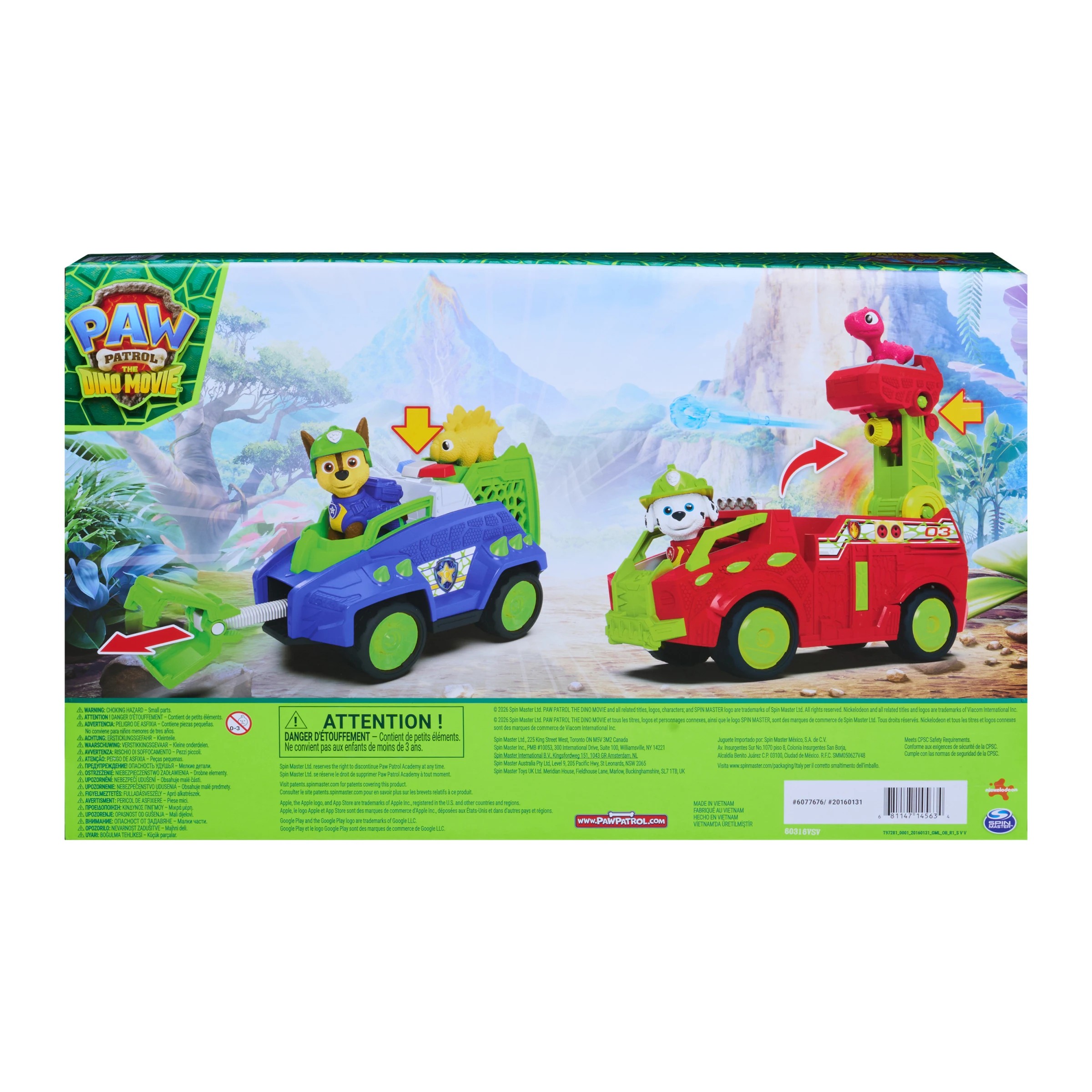 8 2 Pack PAW Patrol The Dino Movie: Dino Rescue Vehicle, 8 of 8