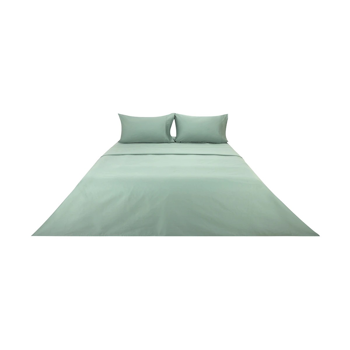 8 500 Thread Count Cotton Sheet Set - Double Bed, Sage, 8 of 9