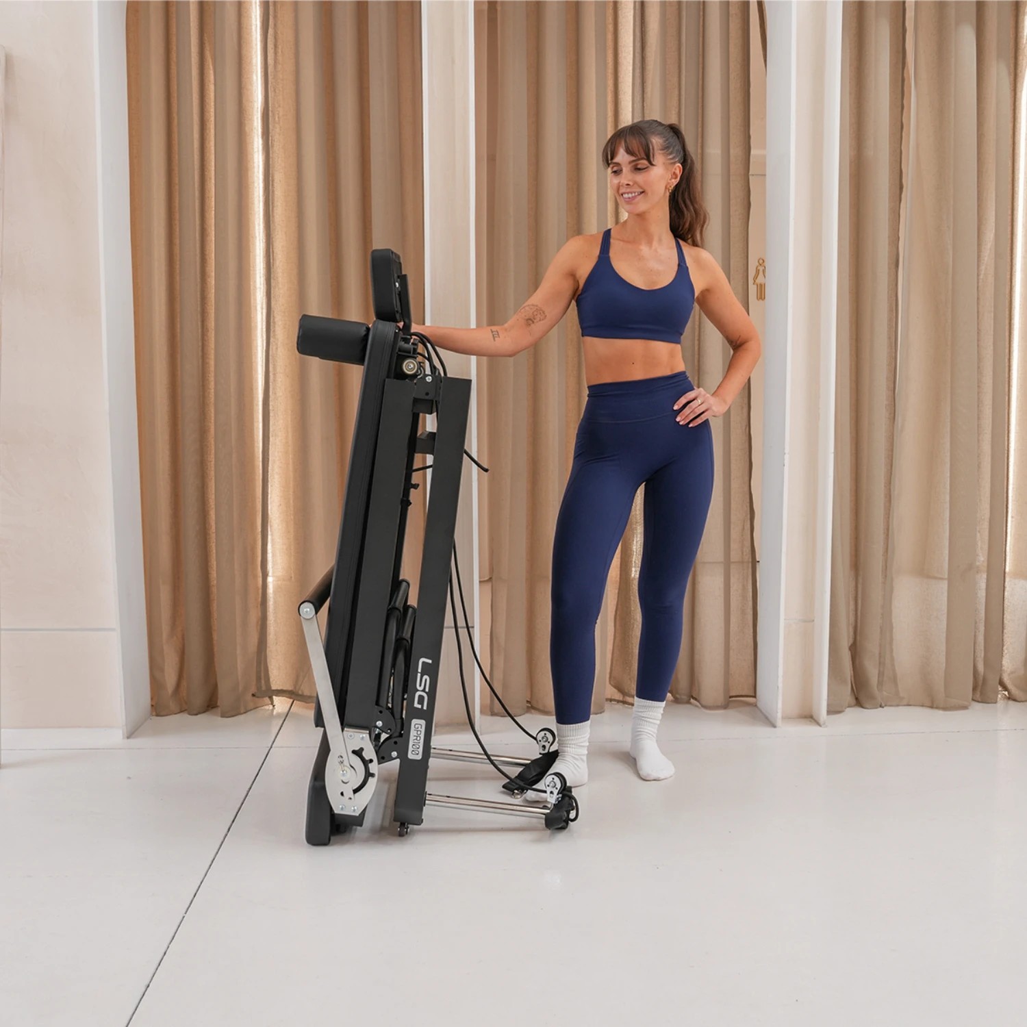 9 LSG Folding Pilates Reformer Set - Black, 9 of 10