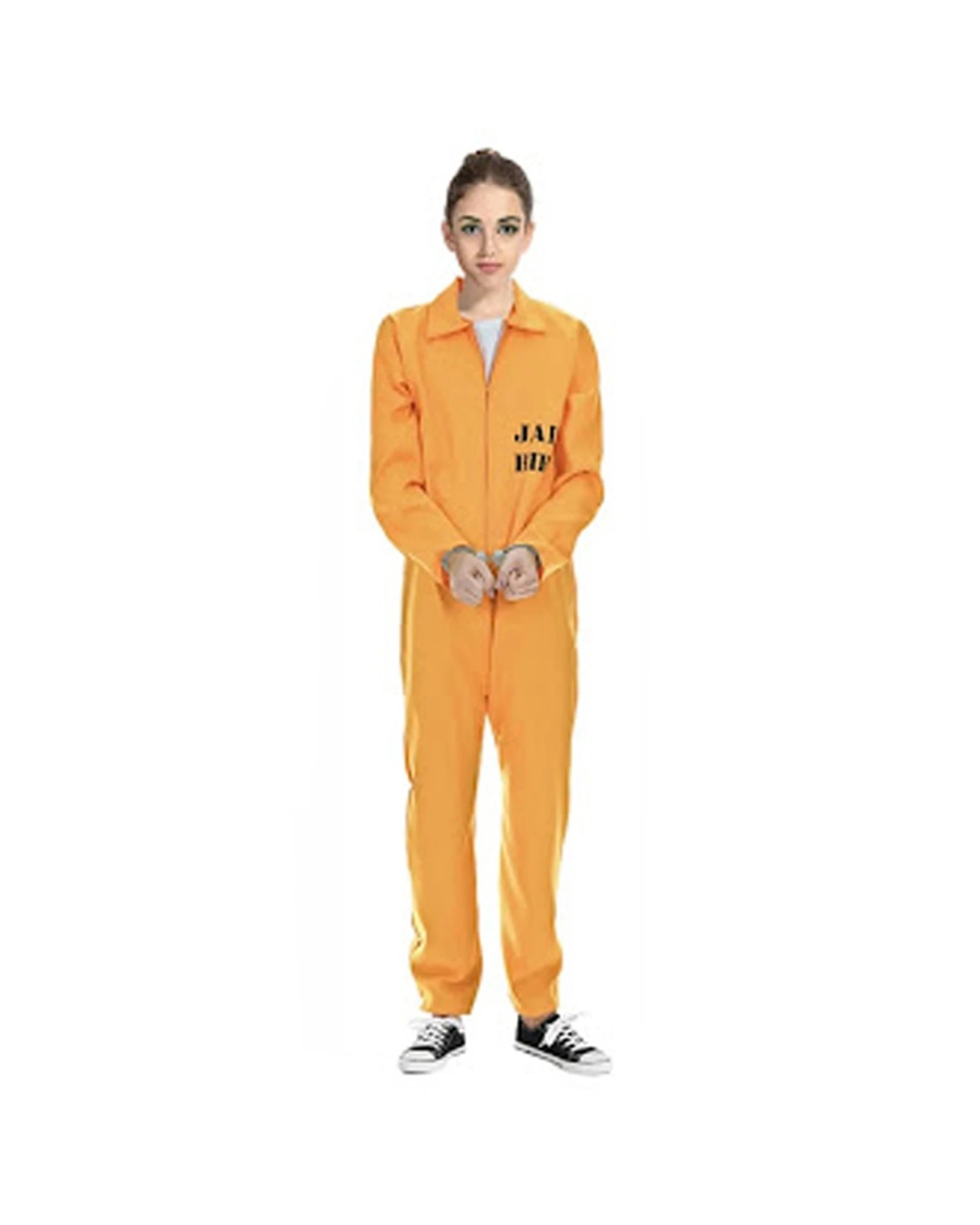 1 JD Party Adult Prisoner Jumpsuit Ladies Custume - M-L - Orange, 1 of 1