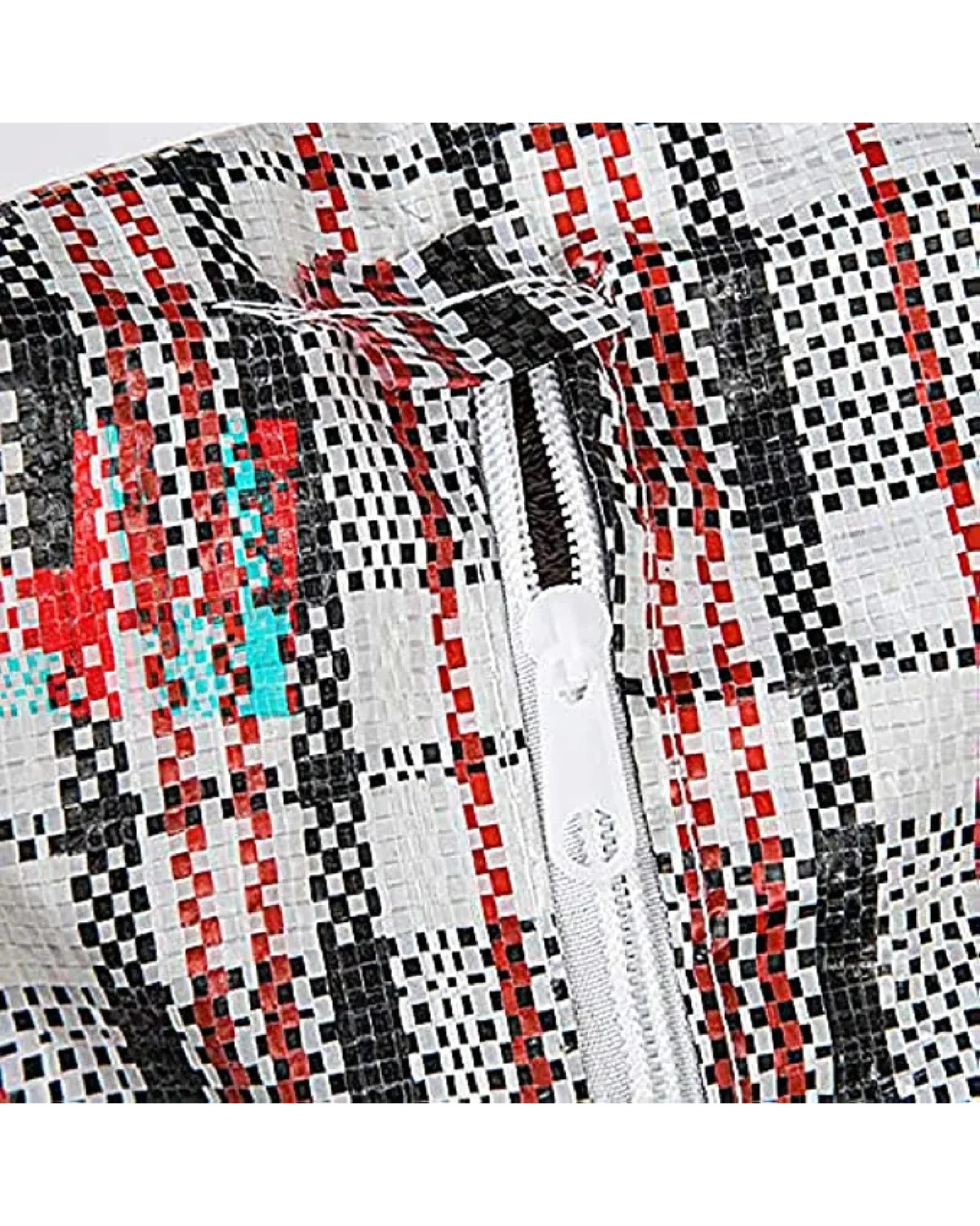 2 BR Home 100x Large Stripe Bag Packing Storage Strip Zip Shopping Travel Check House Moving 50cm x 55cm x 20cm, 2 of 4