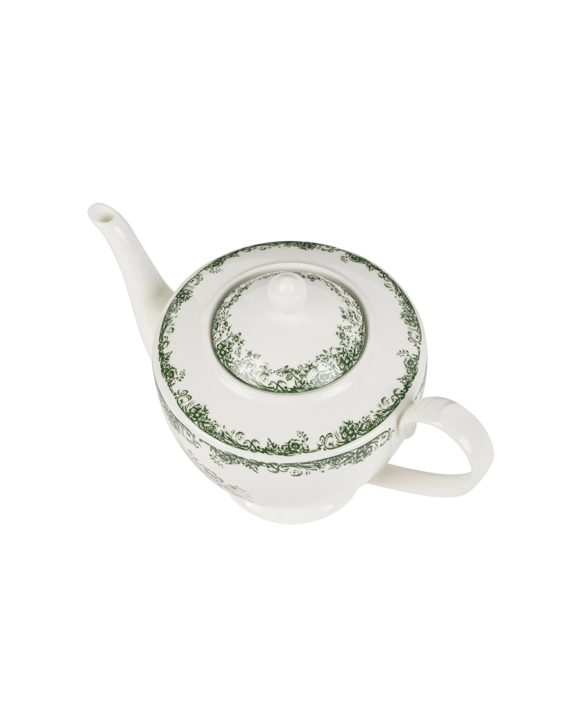 2 Casa Domani Rosetta Porcelain Teapot Dishwasher Microwave Safe 1L Gift Boxed, 2 of 4