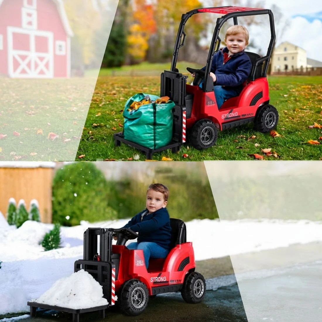 5 Rigo Kids Electric Ride On Car Forklift Loader Toys Cars Horn Remote 12V - Red, 5 of 5