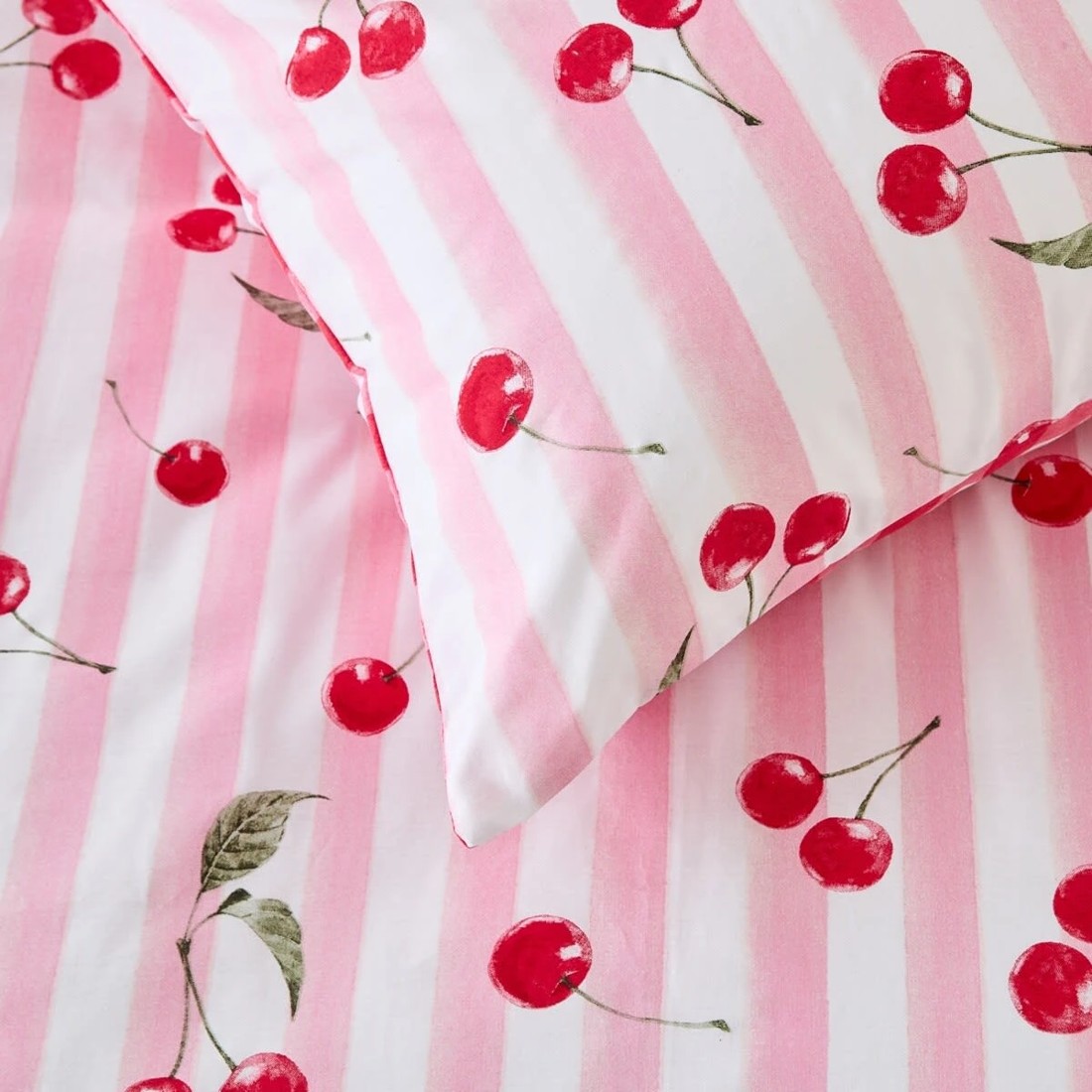 4 Cherry Cotton Rich Reversible Quilt Cover Set - Single Bed, 4 of 7