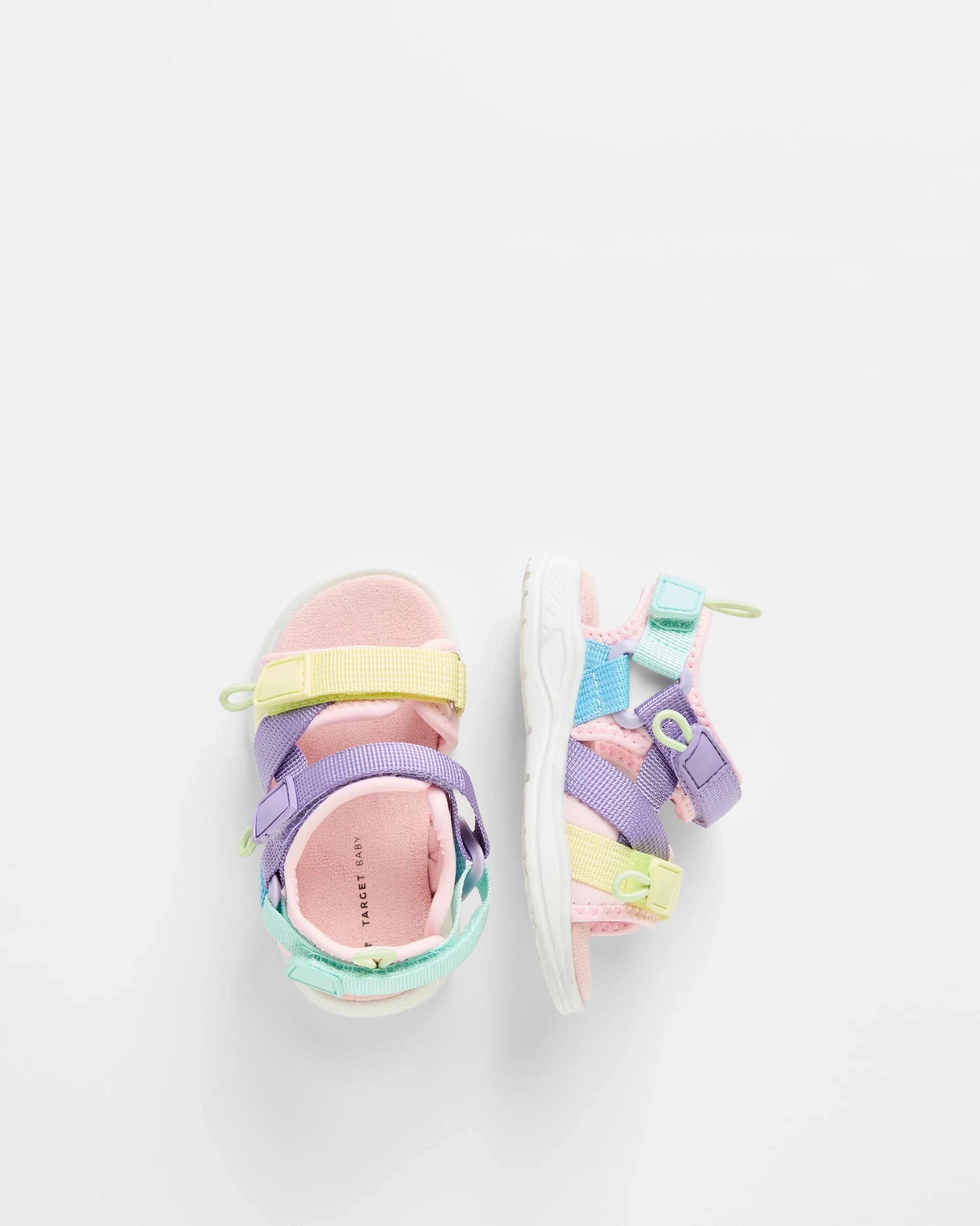 2 Target Baby Baby Girls First Walker Tech Sandal PINK, 2 of 3