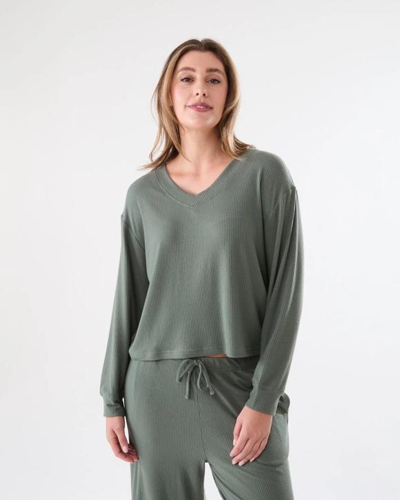 Brushed Rib Reversible Top