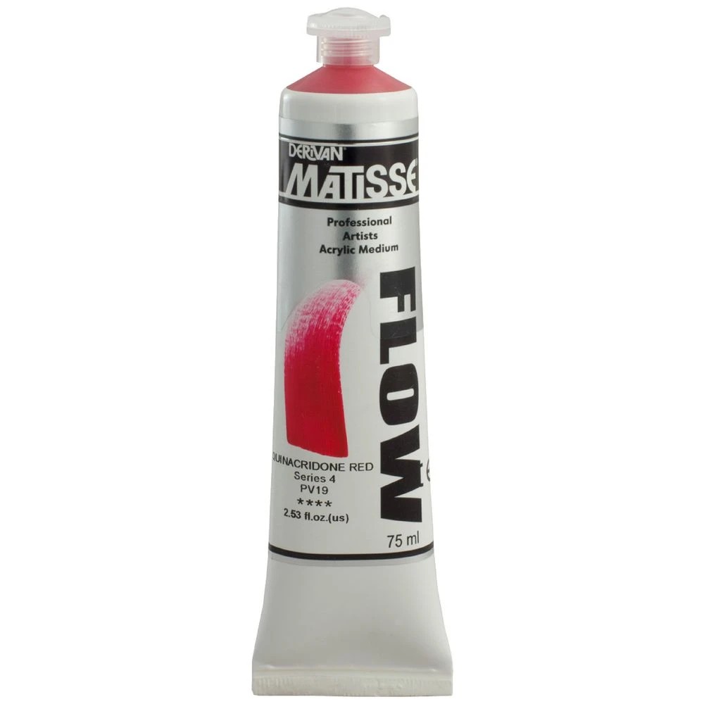 1 Derivan Matisse Flow Paint 75mL Quinacridone Red S4, 1 of 2