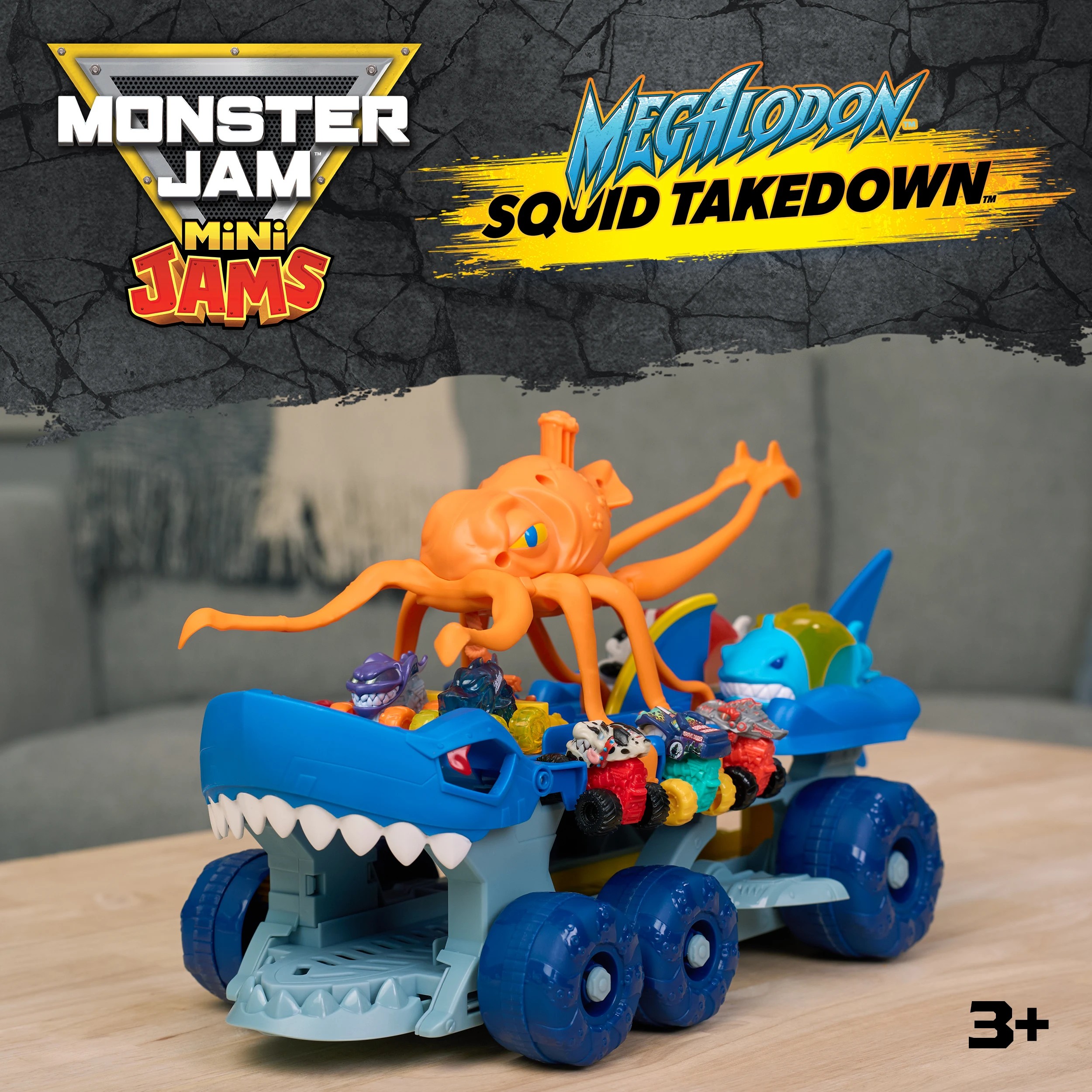 3 Monster Jam Mini Jams Squid Takedown Playset, 3 of 8
