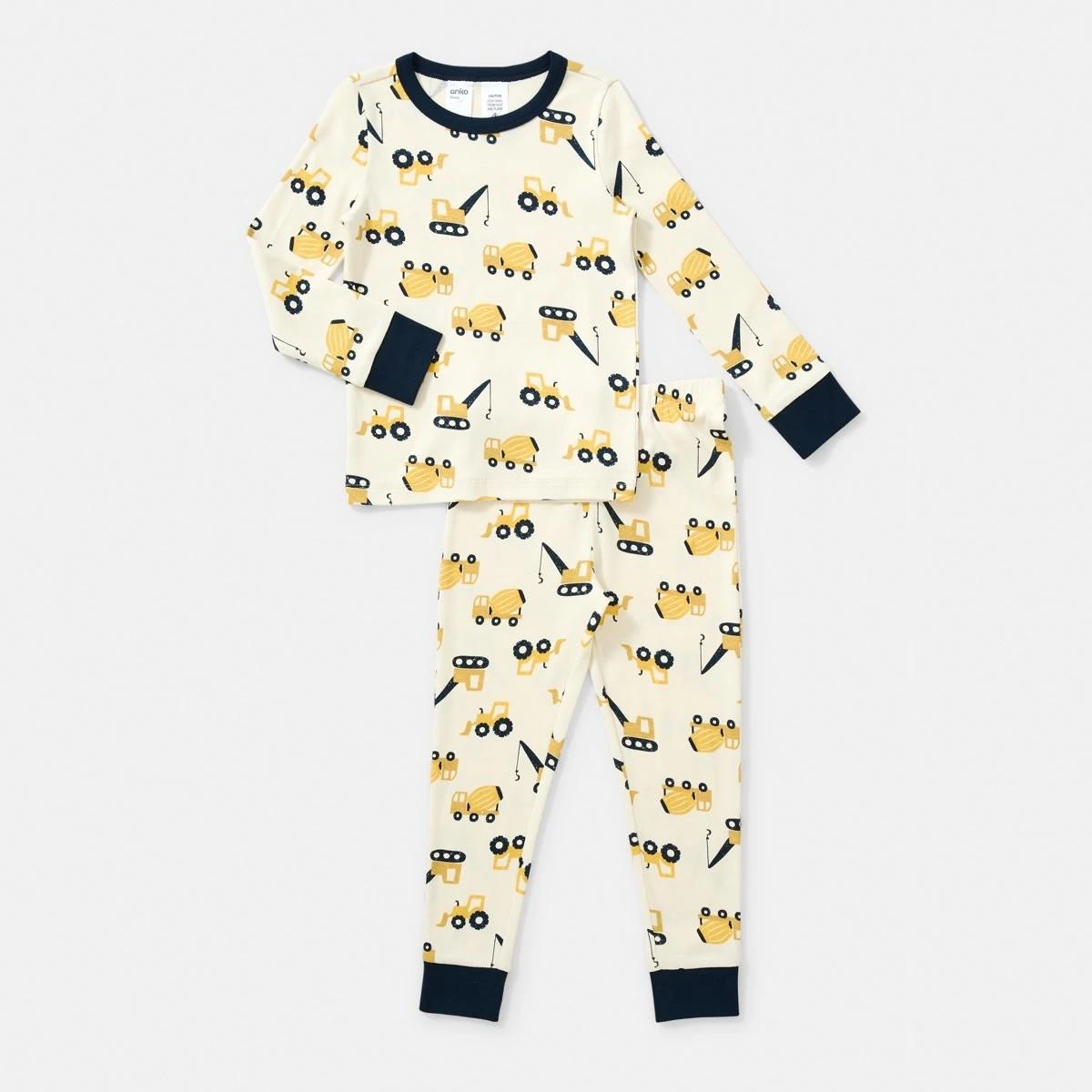 6 Rib Pyjama Set Wht Trucks, 6 of 9