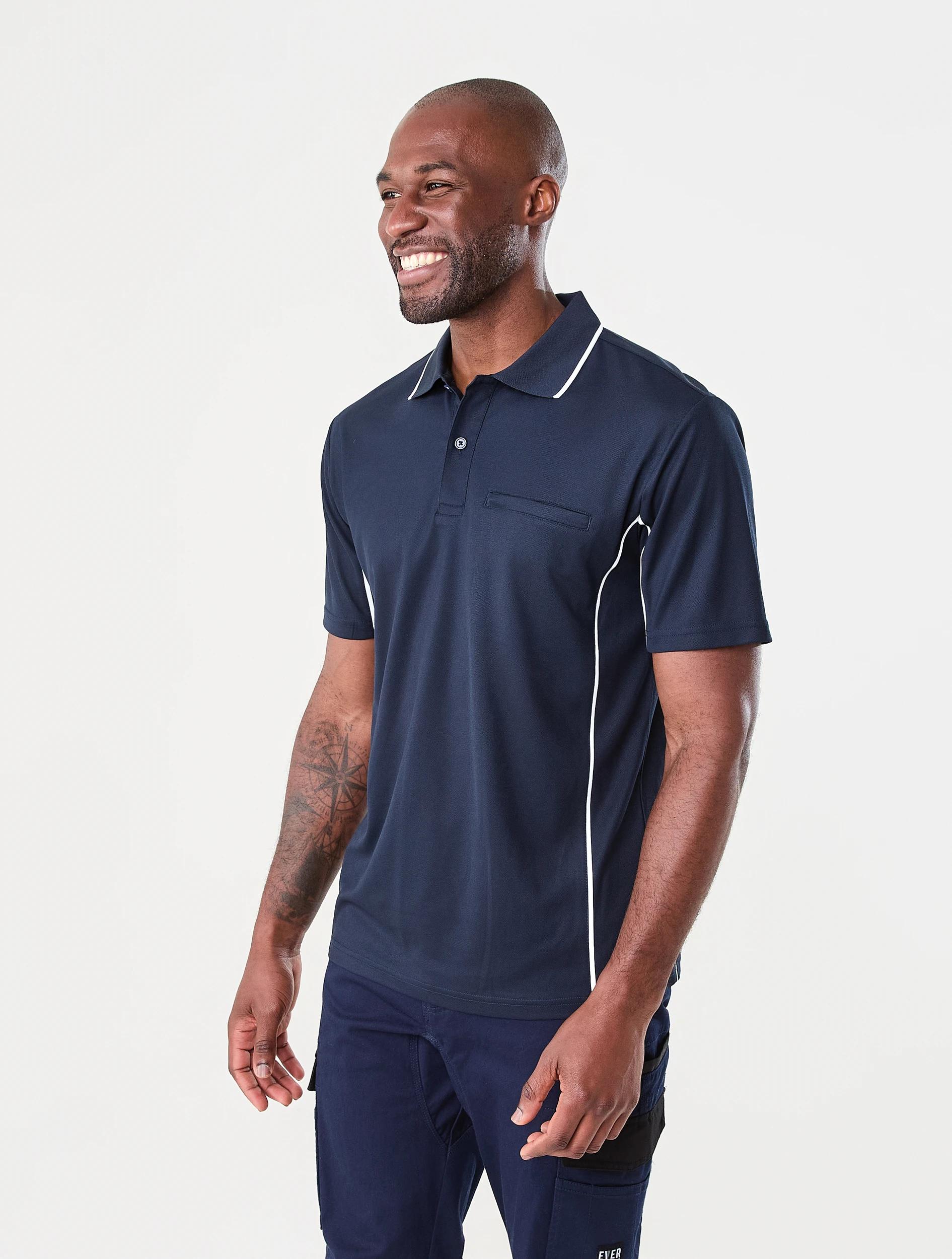 2 Workwear Short Sleeve Polo Shirt SKY CAPTAIN, 2 of 7