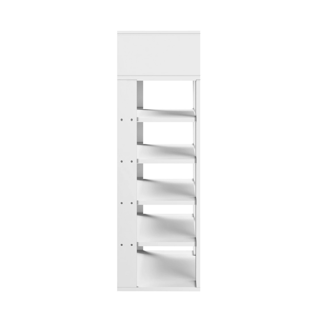 7 Oikiture Shoes Storage Rack 5-tier Shelves Shoe Storage Cabinet Drawer
 - White, 7 of 8