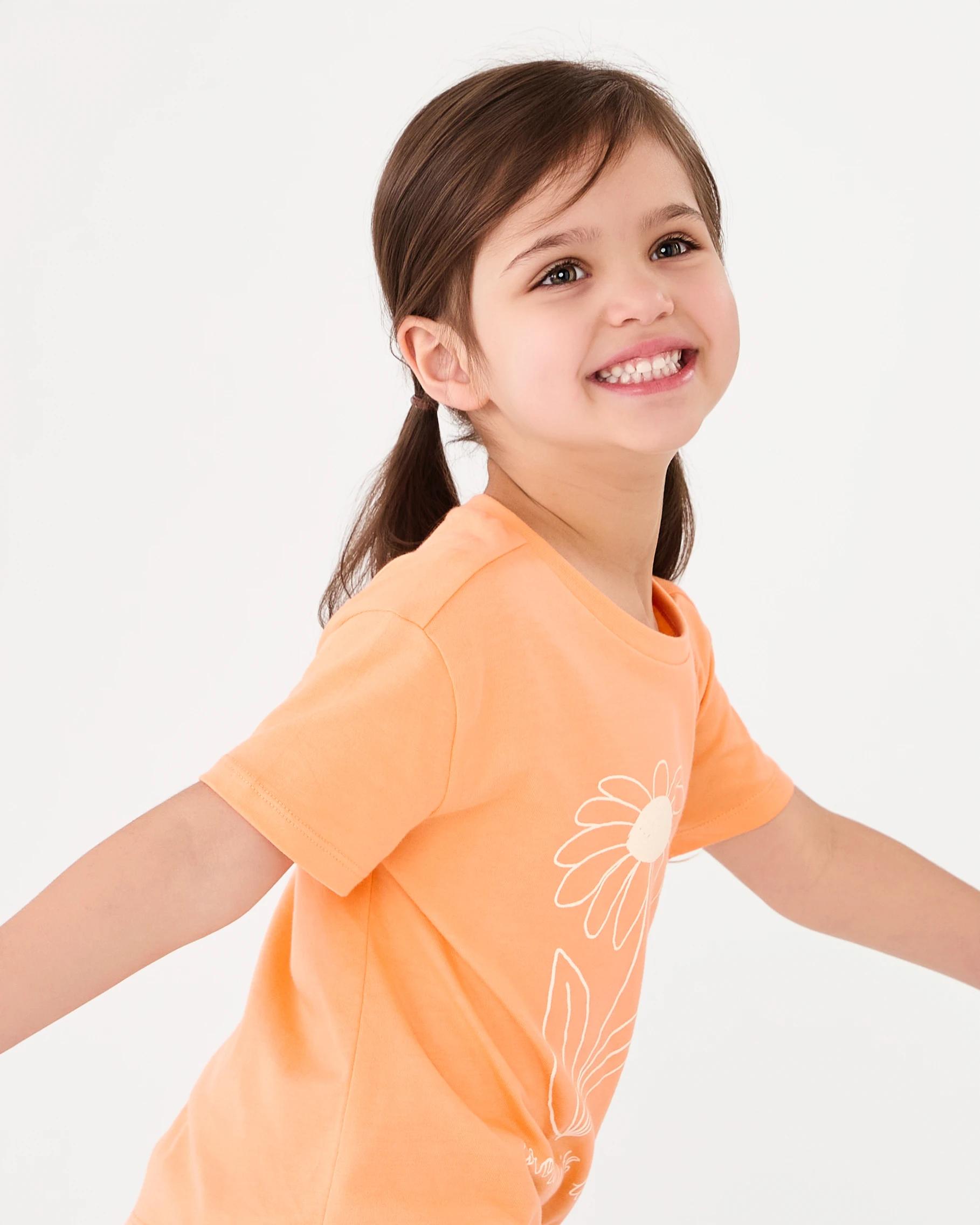 3 Printed T-shirt Orng Flwr, 3 of 8