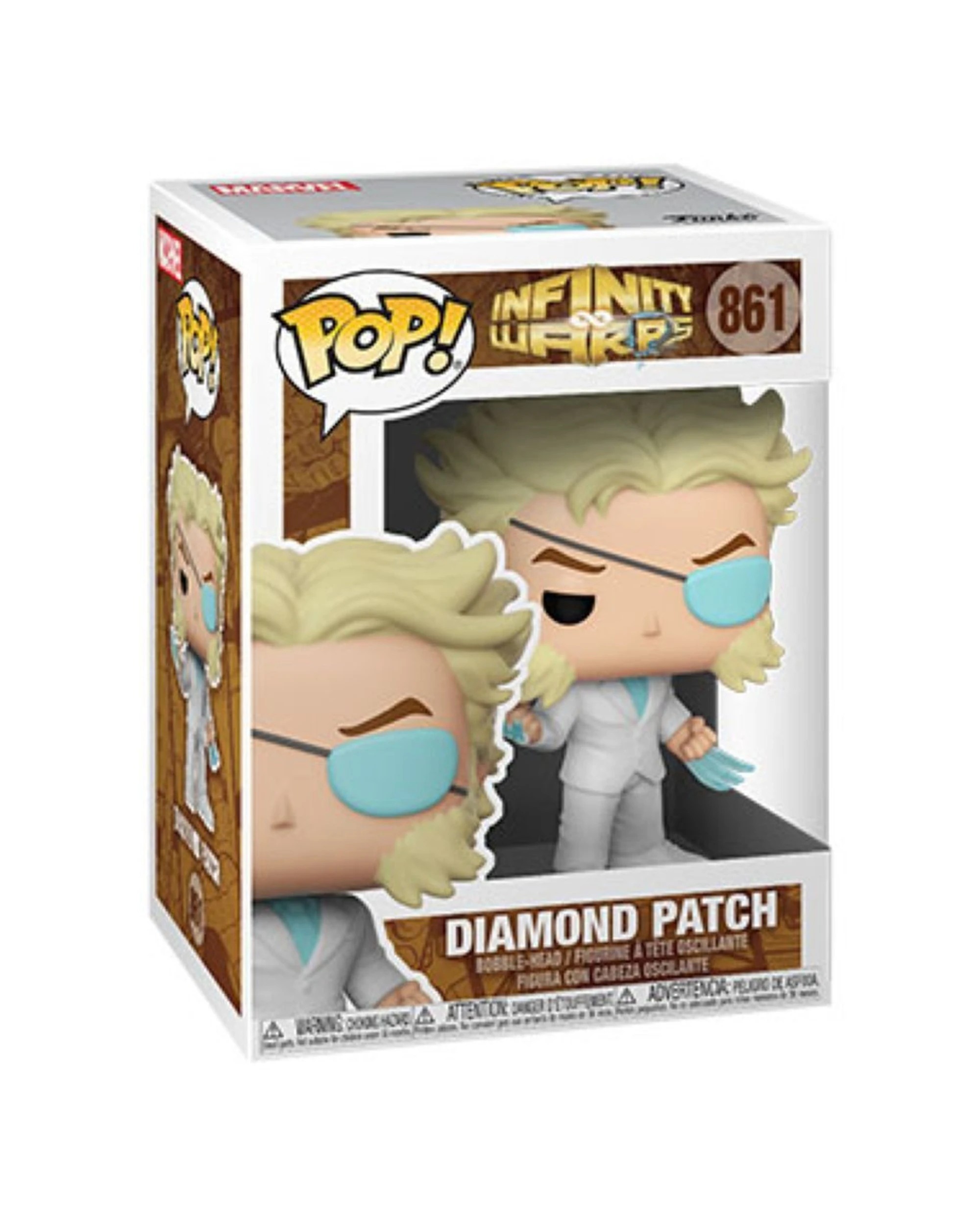 3 Pop Vinyl Figurine Infinity Warps - Diamond Patch 10cm Vinyl Figure Collectible - White, 3 of 3