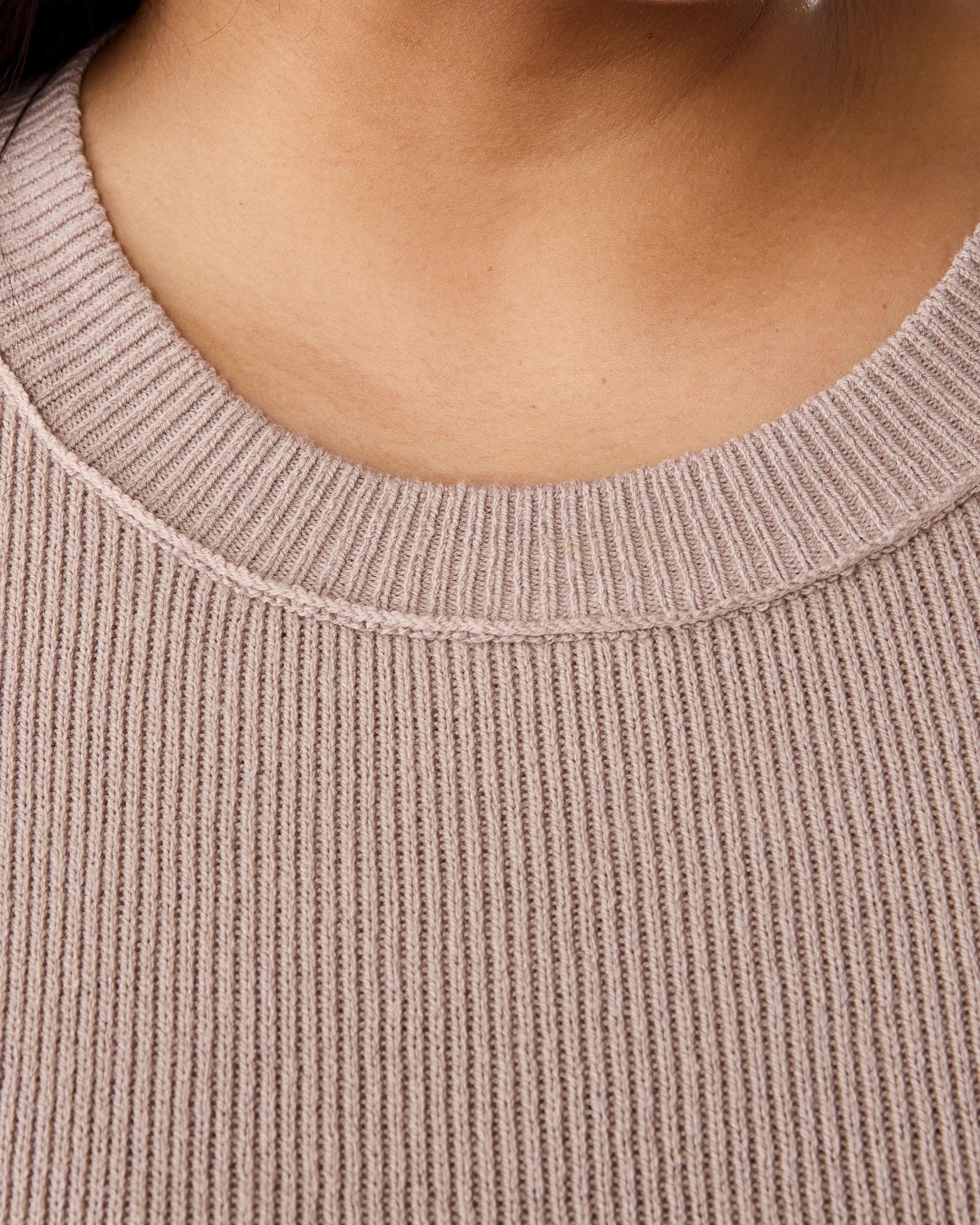 5 Curve Oversized Crew Neck Jumper Grey Taupe, 5 of 7