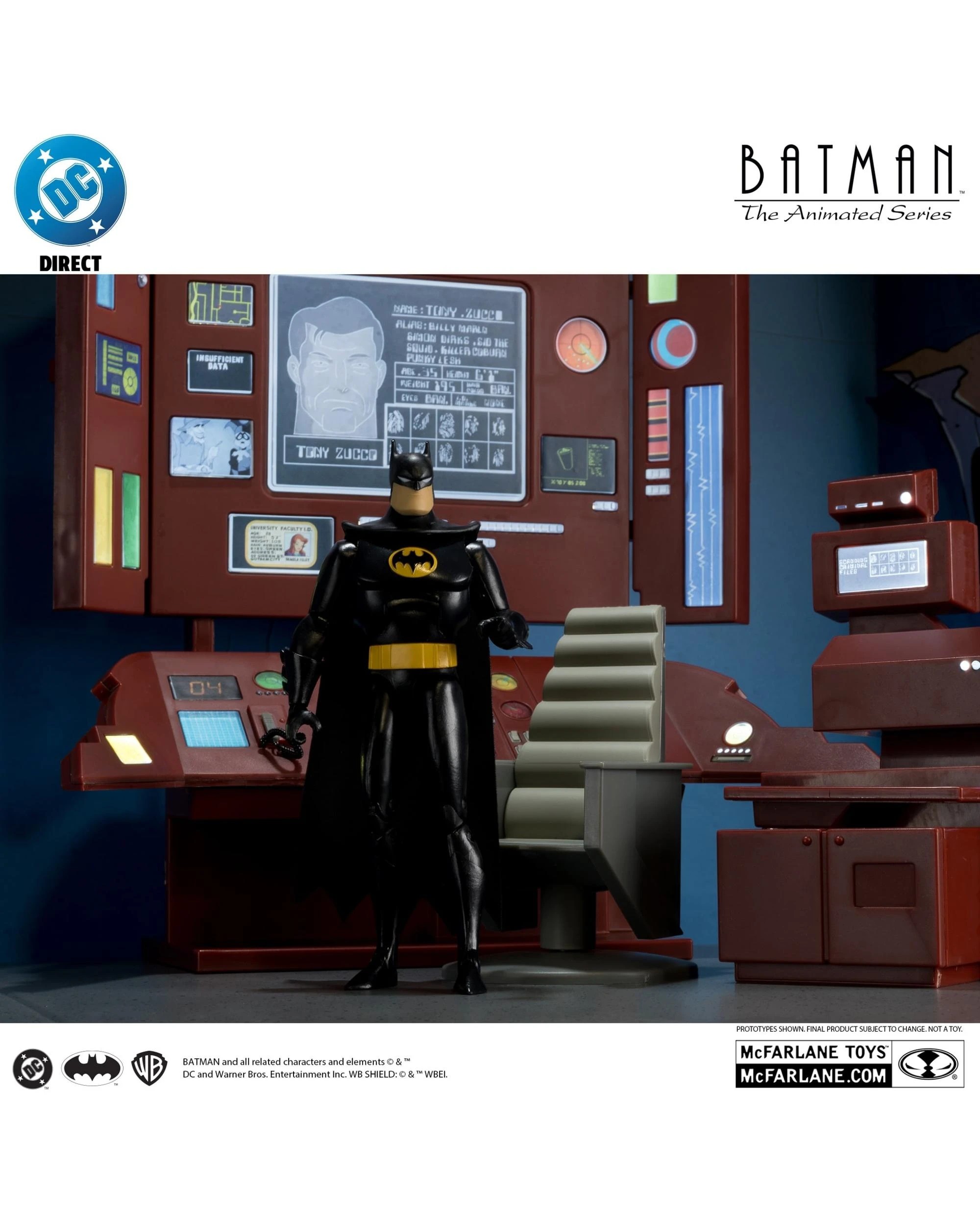 4 DC Direct Batman The Animated Series Batcave with Batman Gold Label Playset, 4 of 10