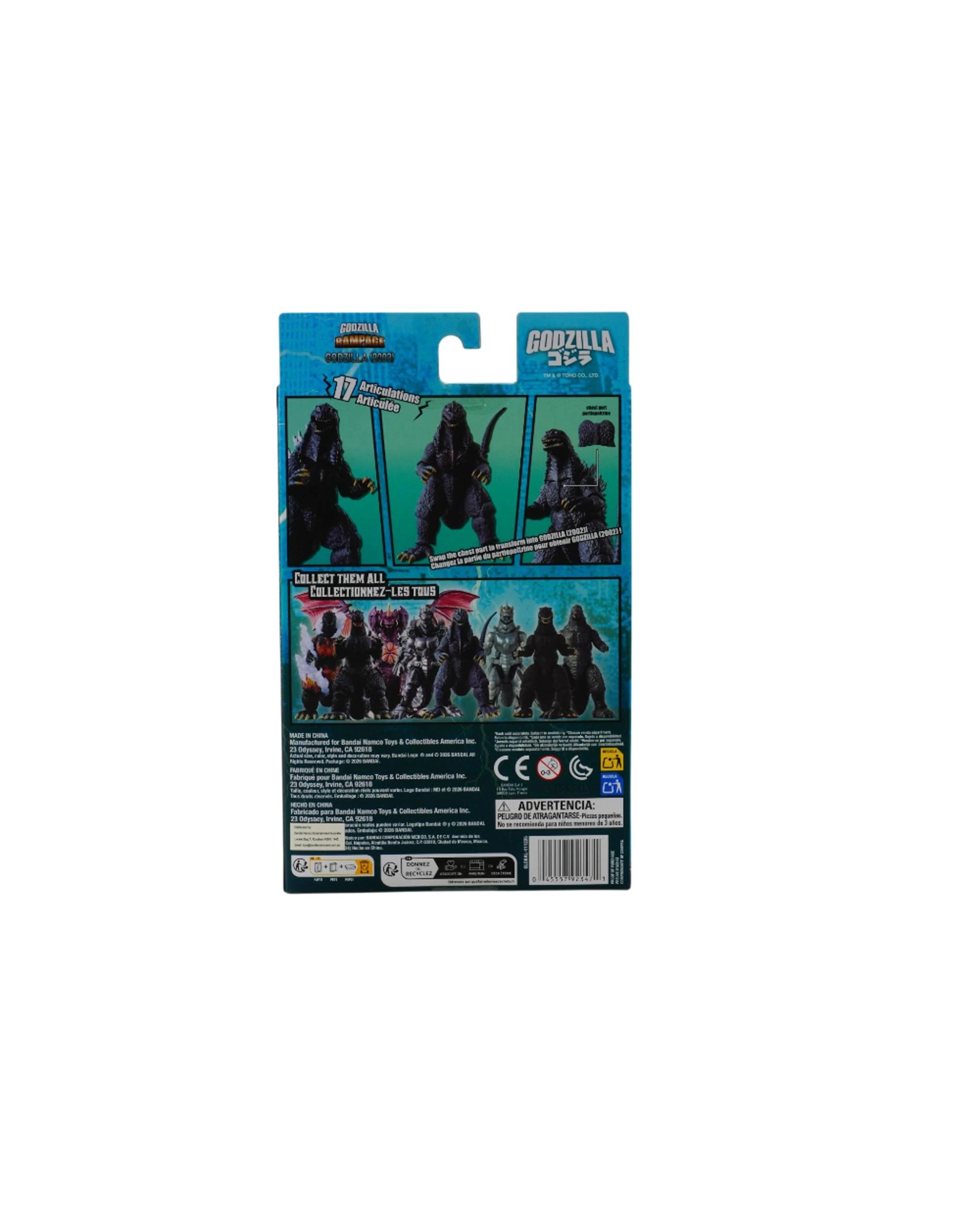 6 Bandai Godzilla Rampage Godzilla 2003  6 inch Action Figure, 6 of 6