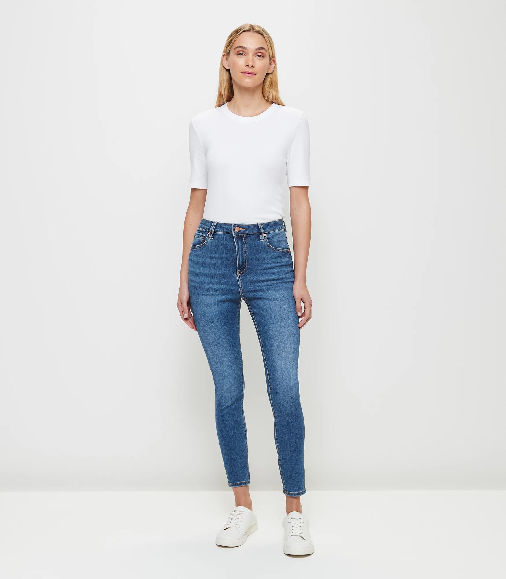 2 Target Sophie Skinny High Rise Crop Length Denim Jeans MID WASH, 2 of 10