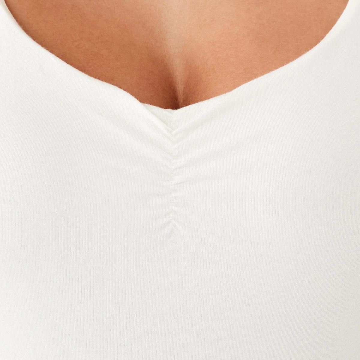 6 Cap Sleeve Bodysuit Ecru, 6 of 6