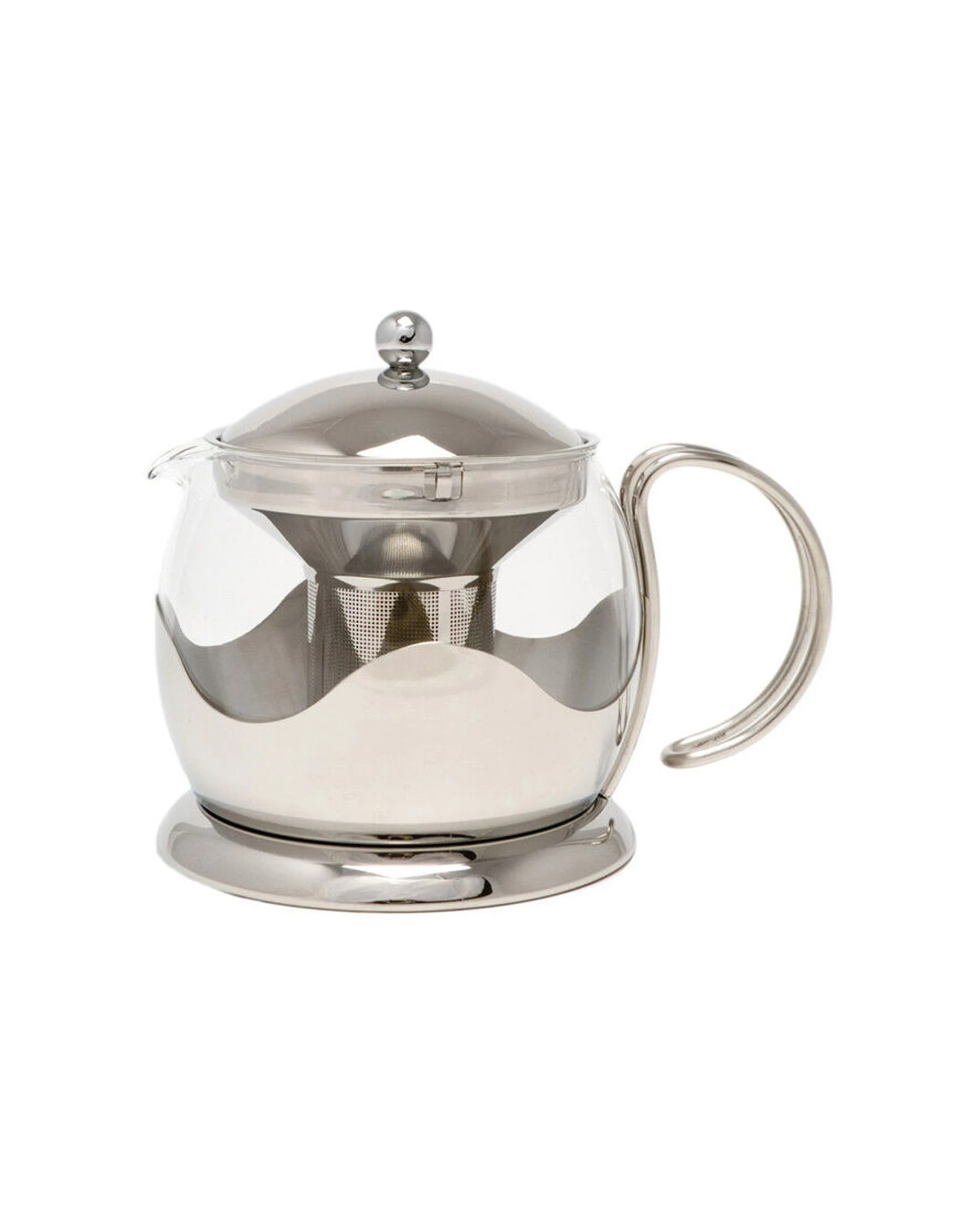 1 La Cafetiere 17.5cm 660ml Izmir Glass Teapot With Stainless Infuser - Silver, 1 of 6