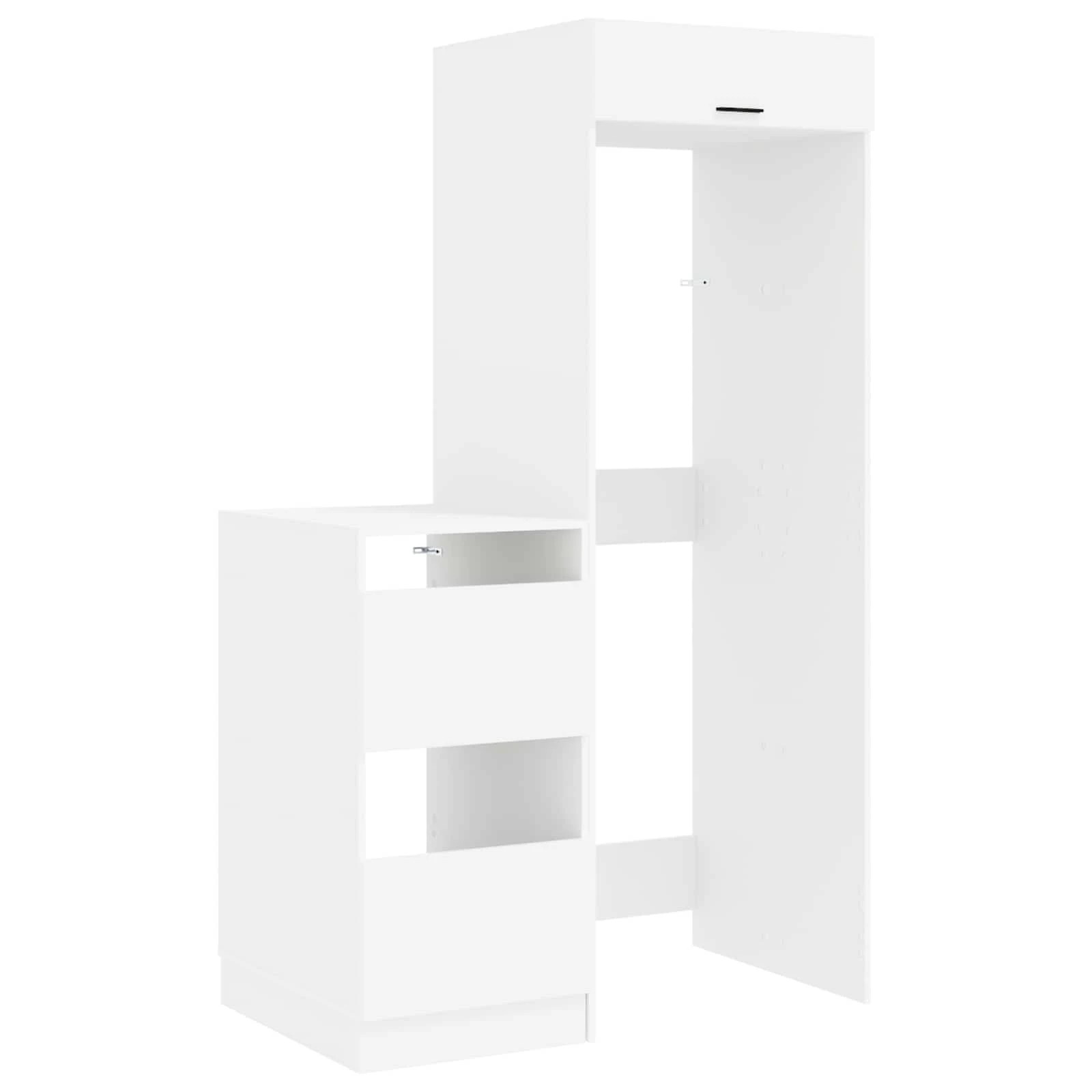 2 vidaXL Laundry Cabinet Set Ample Storage - White, 2 of 10