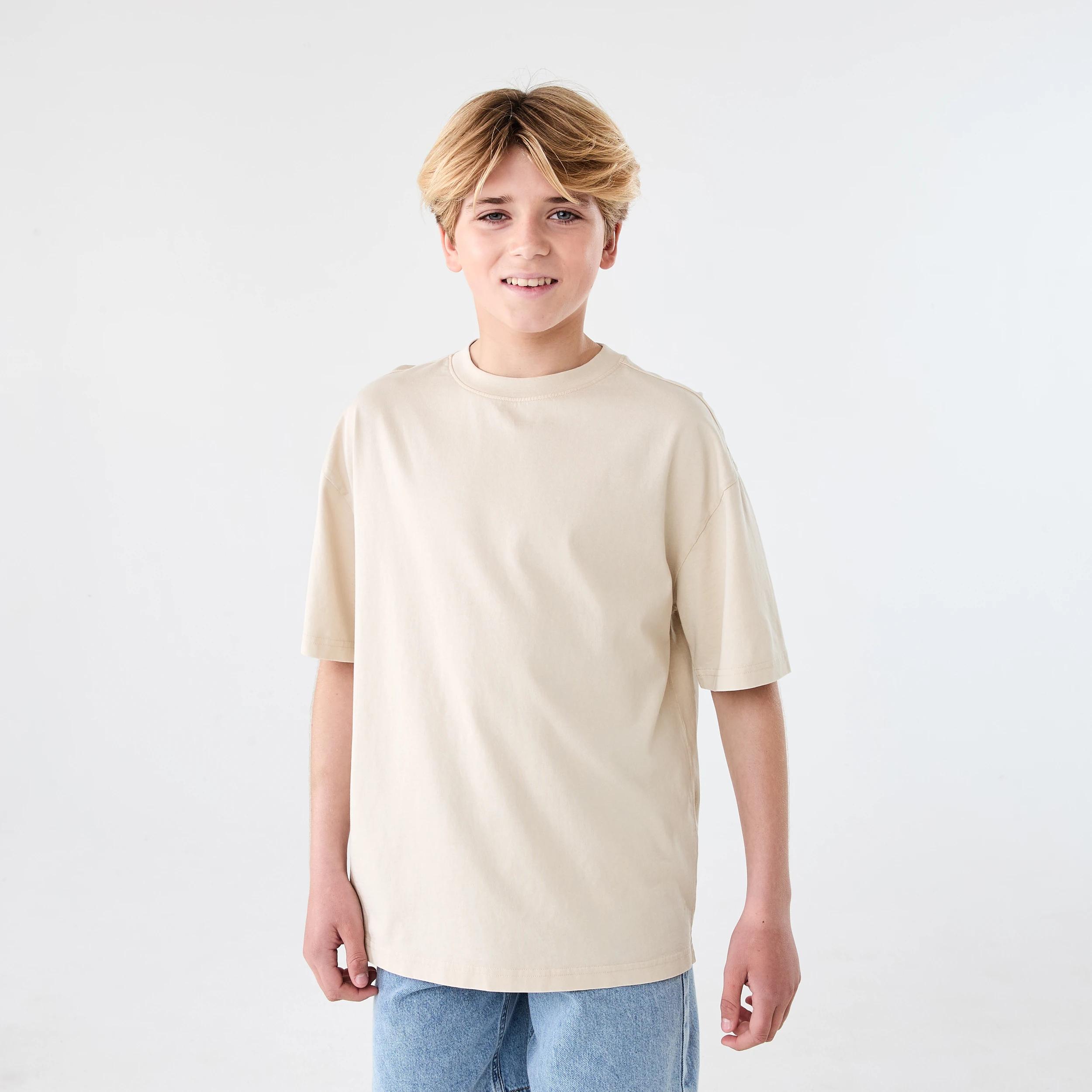 1 Short Sleeve Oversized Acid Wash T-shirt NEUTRAL, 1 of 6