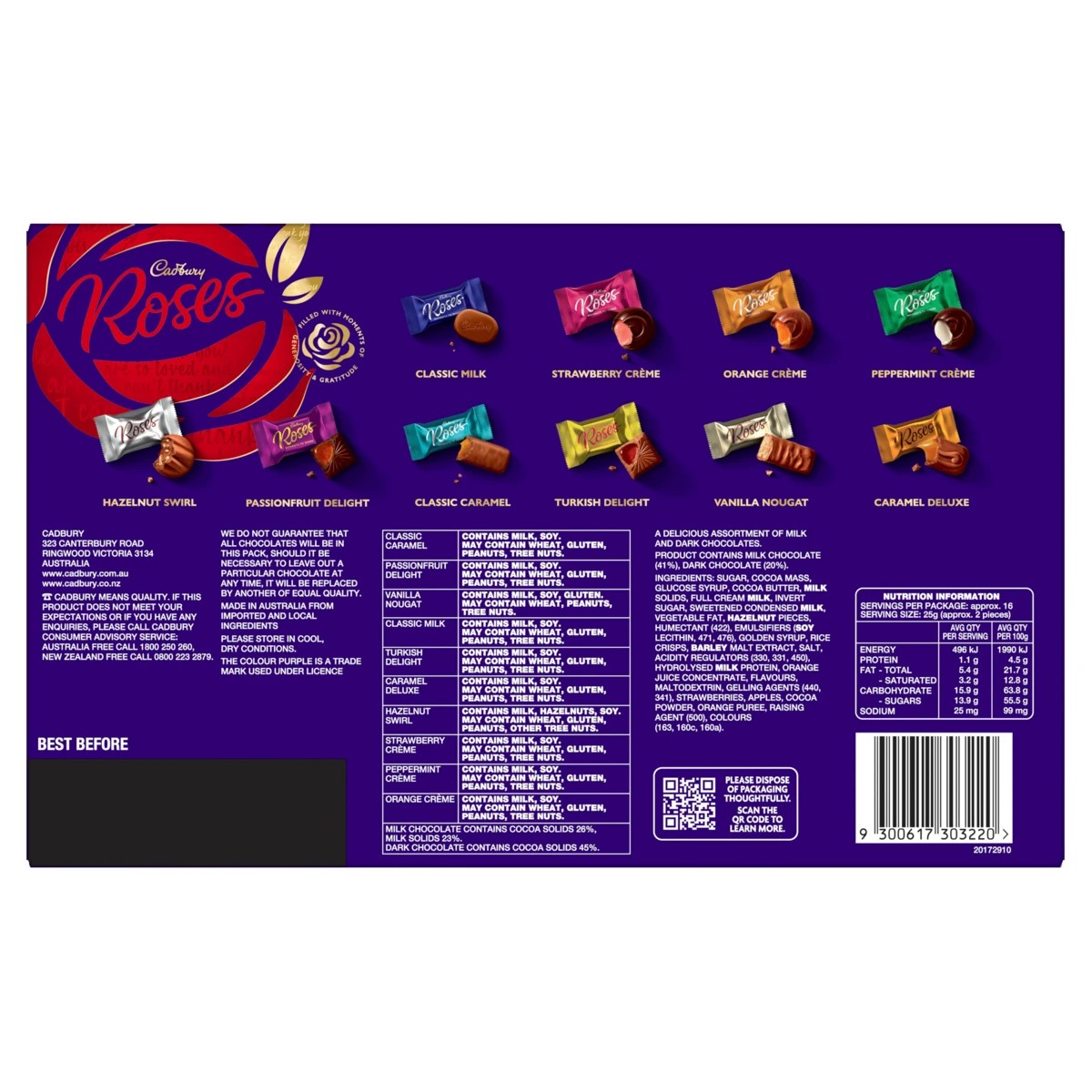 3 Cadbury Roses 420g, 3 of 6