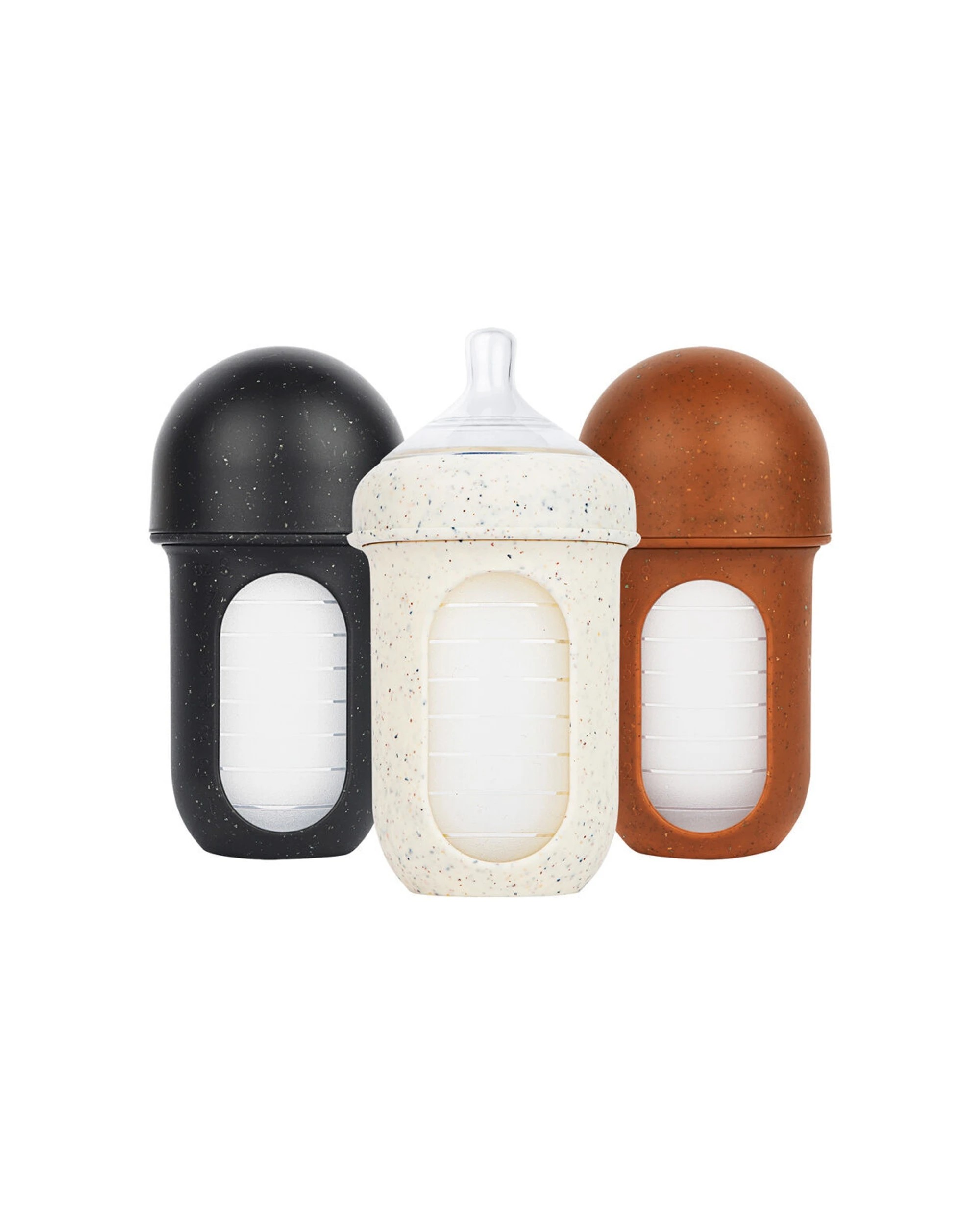 4 Boon 2x 3pc Nursh Collapsible Silicone Baby Bottle Speckle 237ml - Multi, 4 of 8
