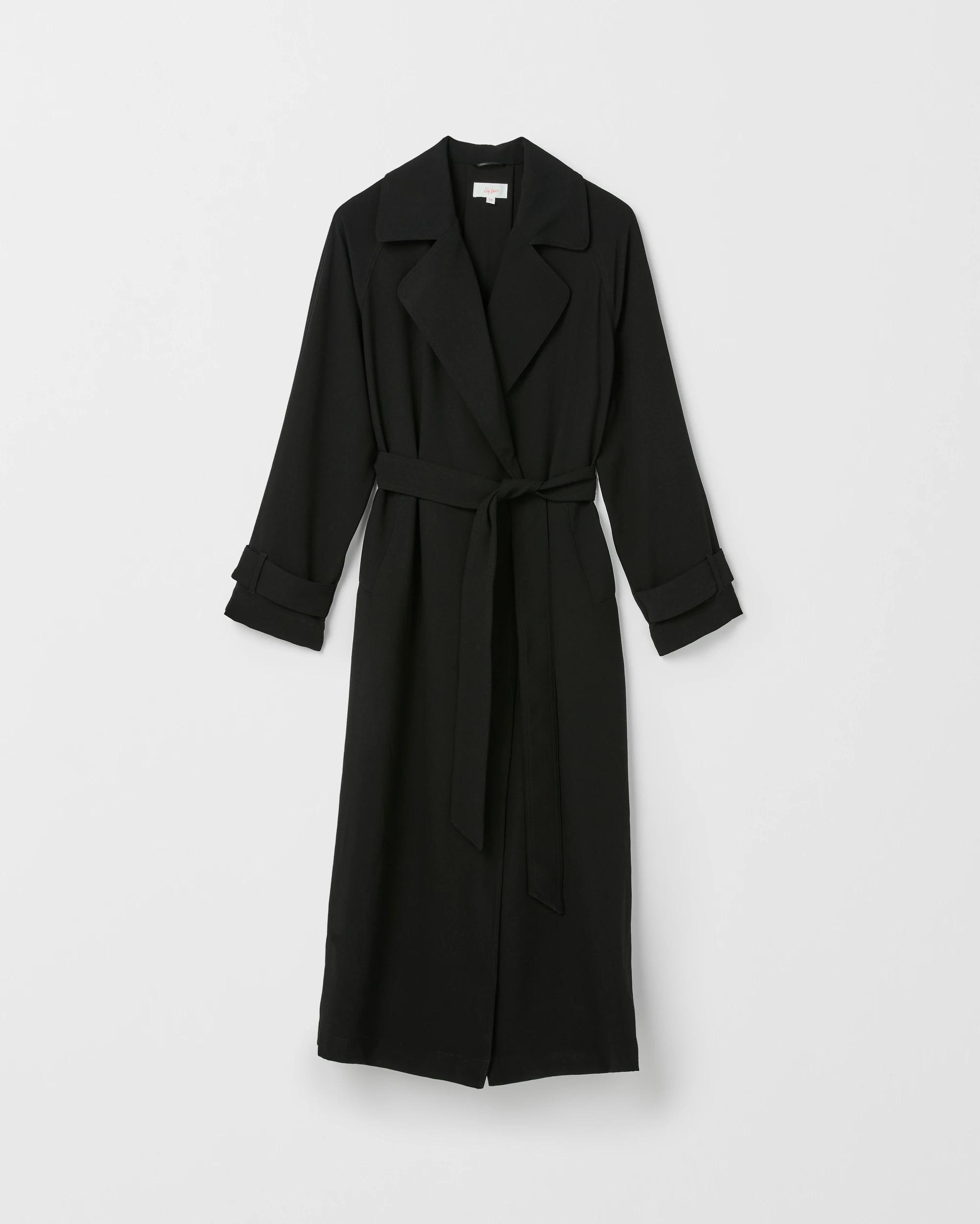1 Lily Loves Soft Trench Jacket BLACK, 1 of 1