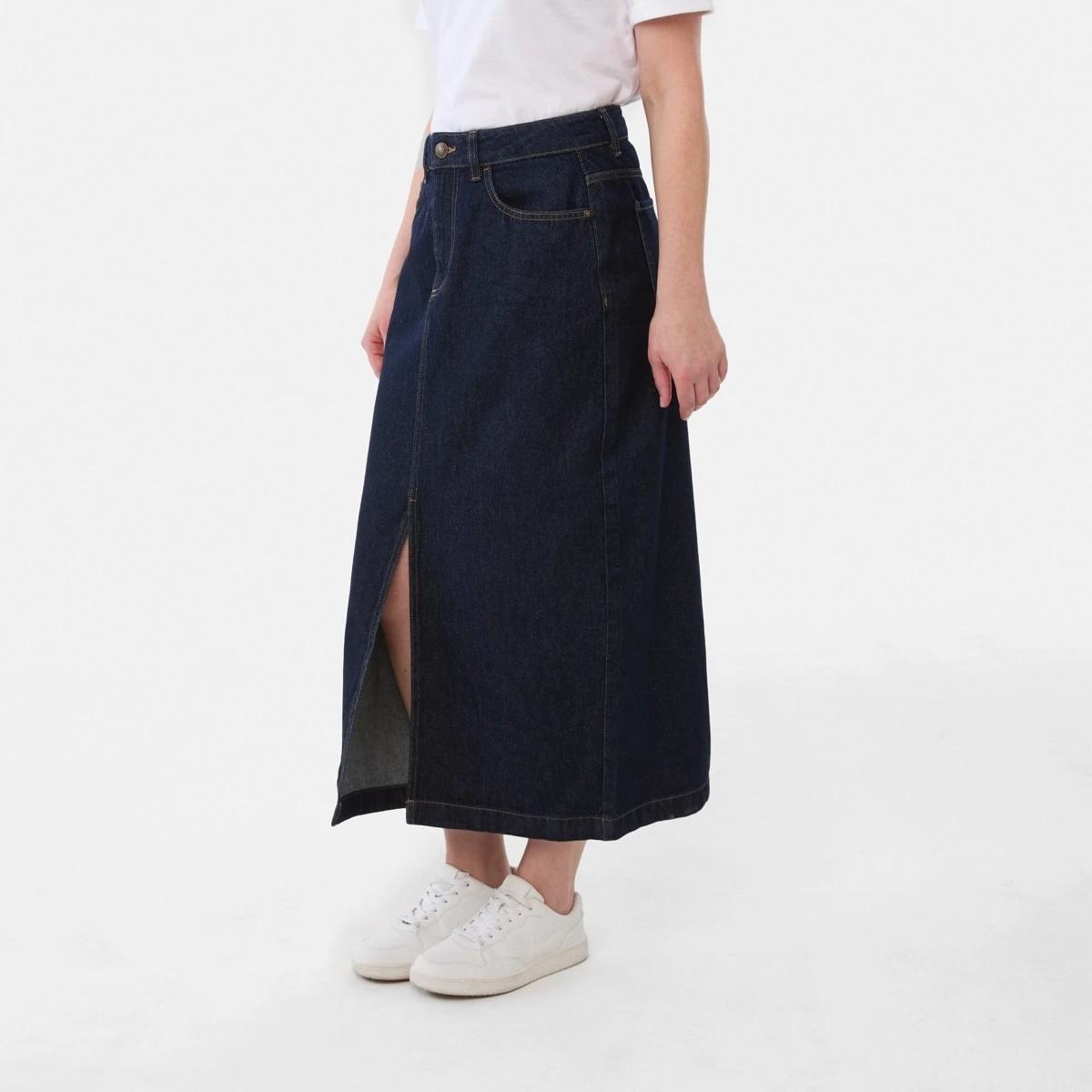 2 Denim Maxi Skirt INDIGO WASH, 2 of 5