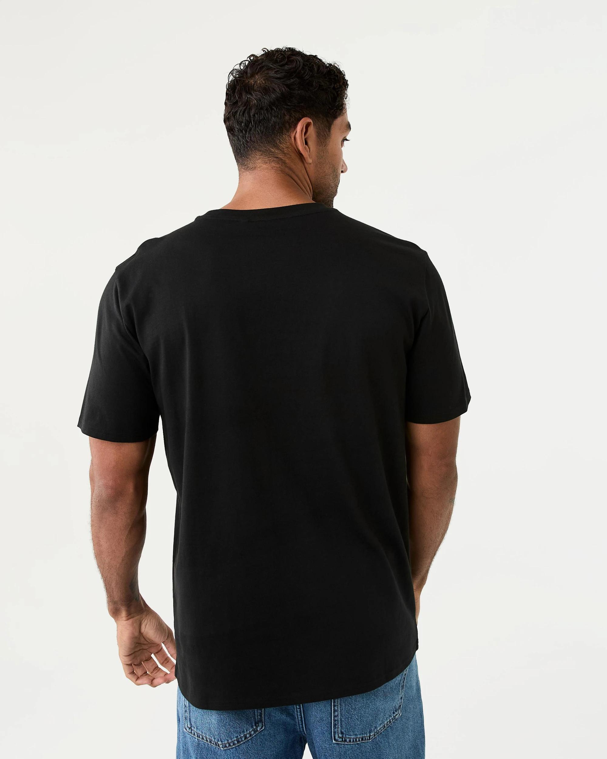 3 Cotton Crew Neck T-shirt Black, 3 of 5