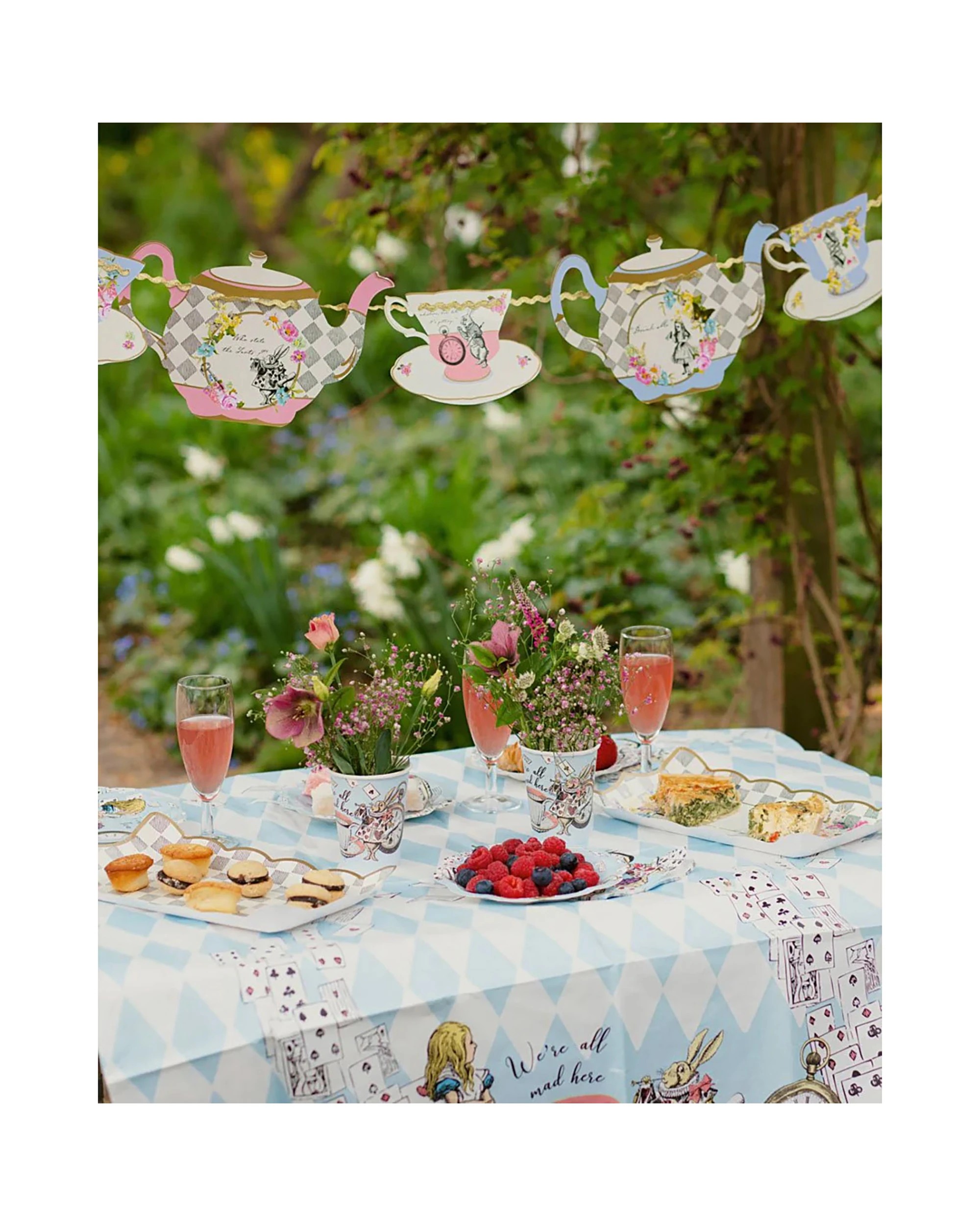 2 Talking Tables Talking Tables Alice In Wonderland Teapot Garland Banner 4m - Multi, 2 of 5