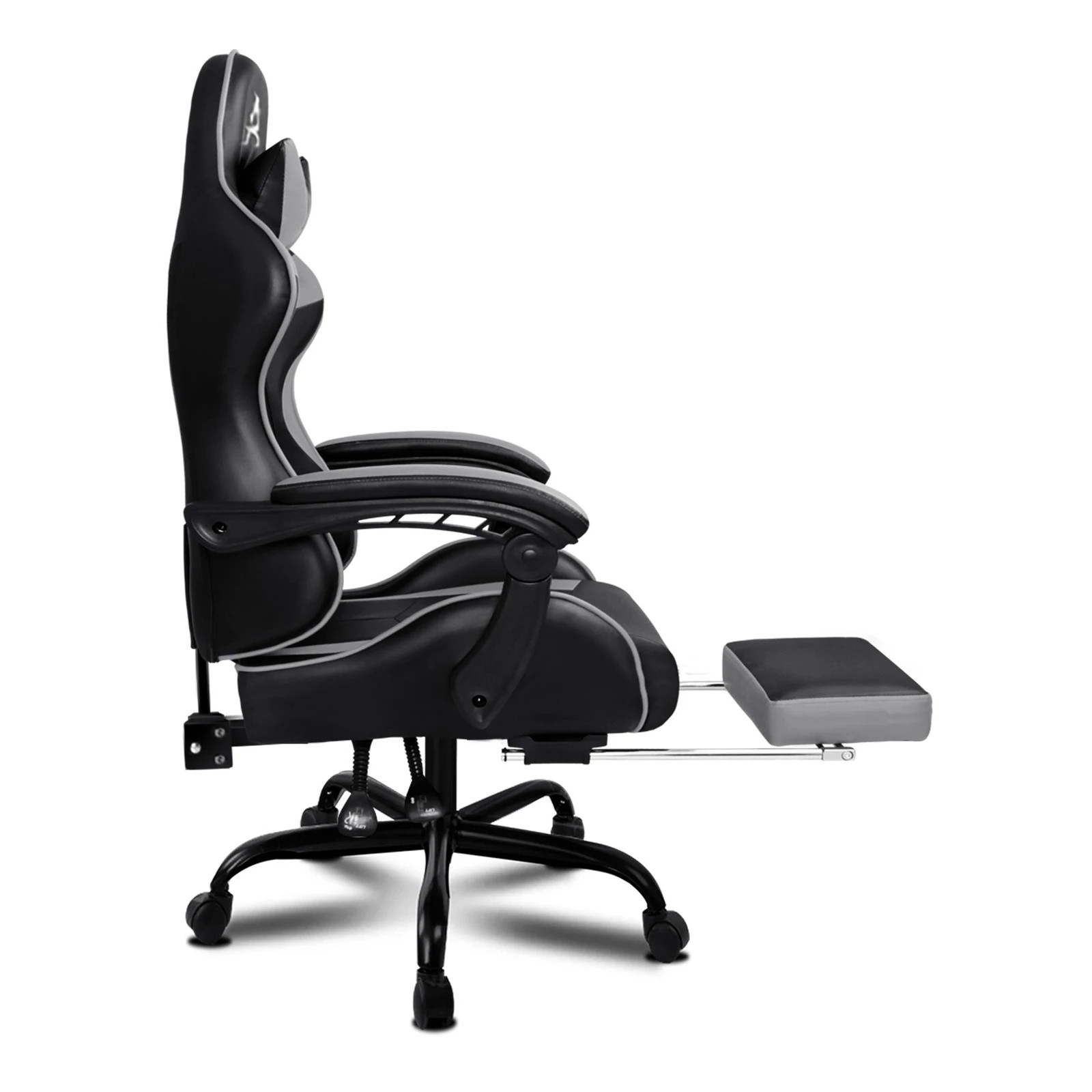 5 Alfordson Gaming Chair Office Executive Racing Footrest Seat PU Leather - Grey, 5 of 10